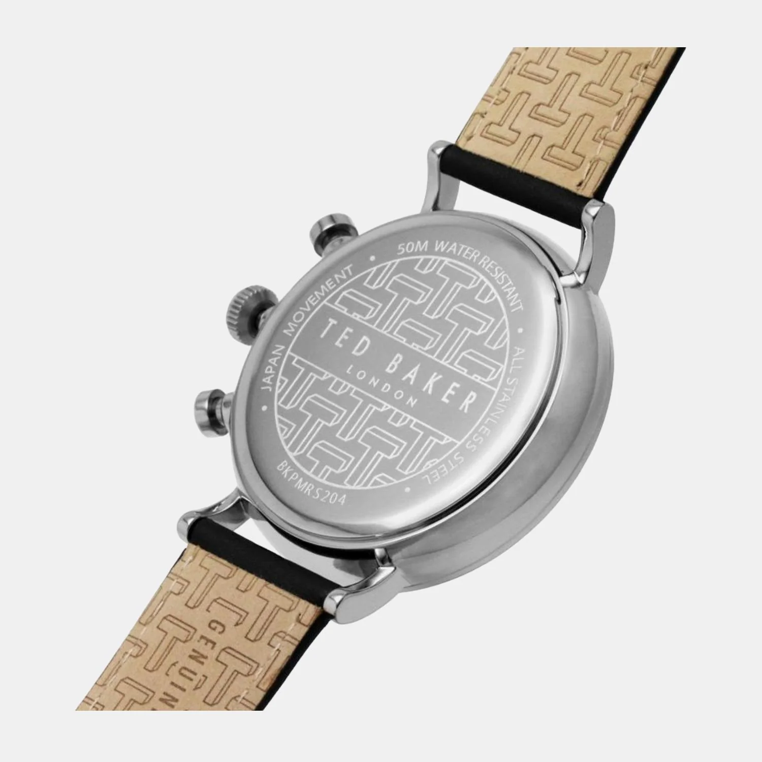 Men Quartz Black Dial Chronograph Leather Watch BKPMRS204 - Image 8