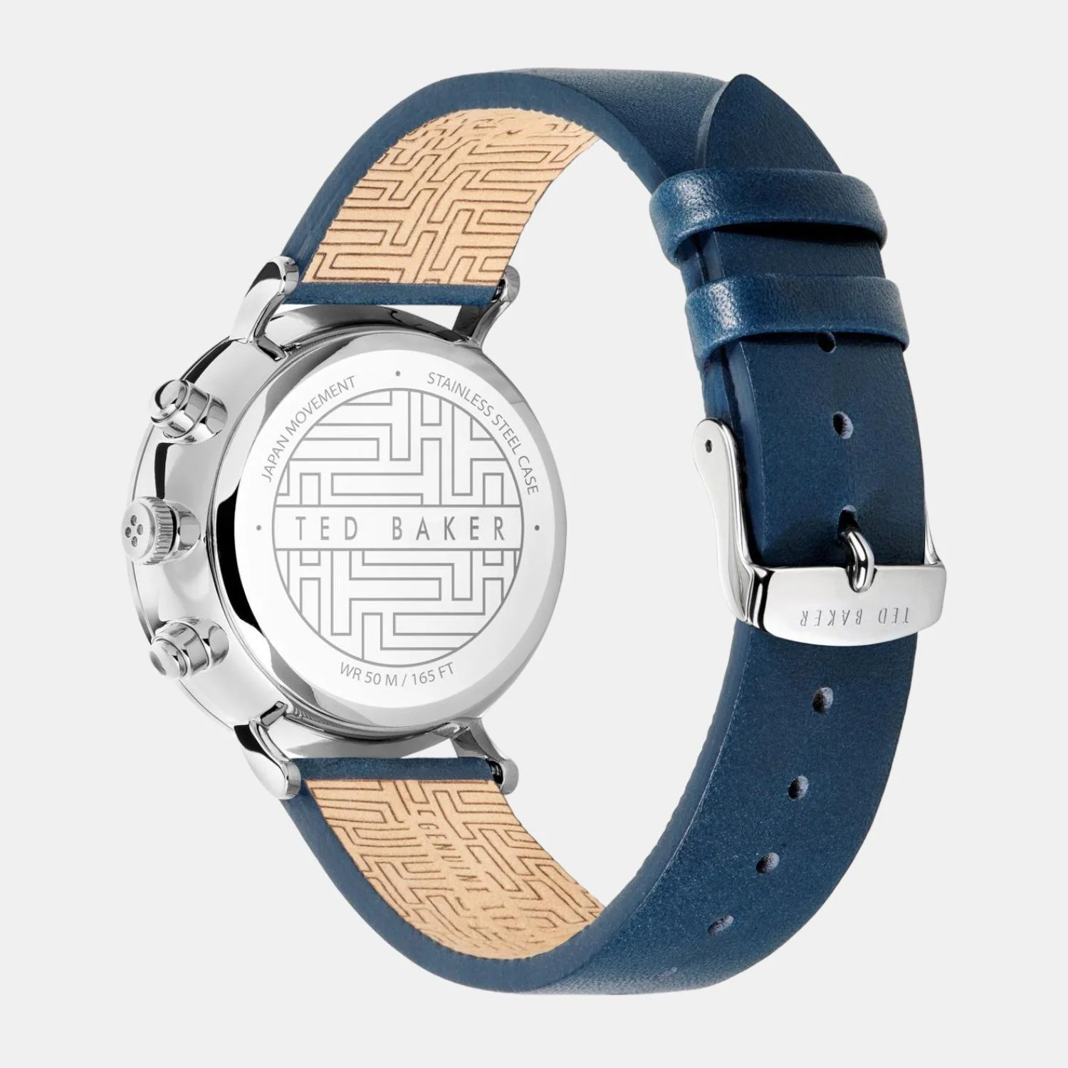 Men Quartz Blue Dial Chronograph Leather Watch BKPMMF127 - Image 3