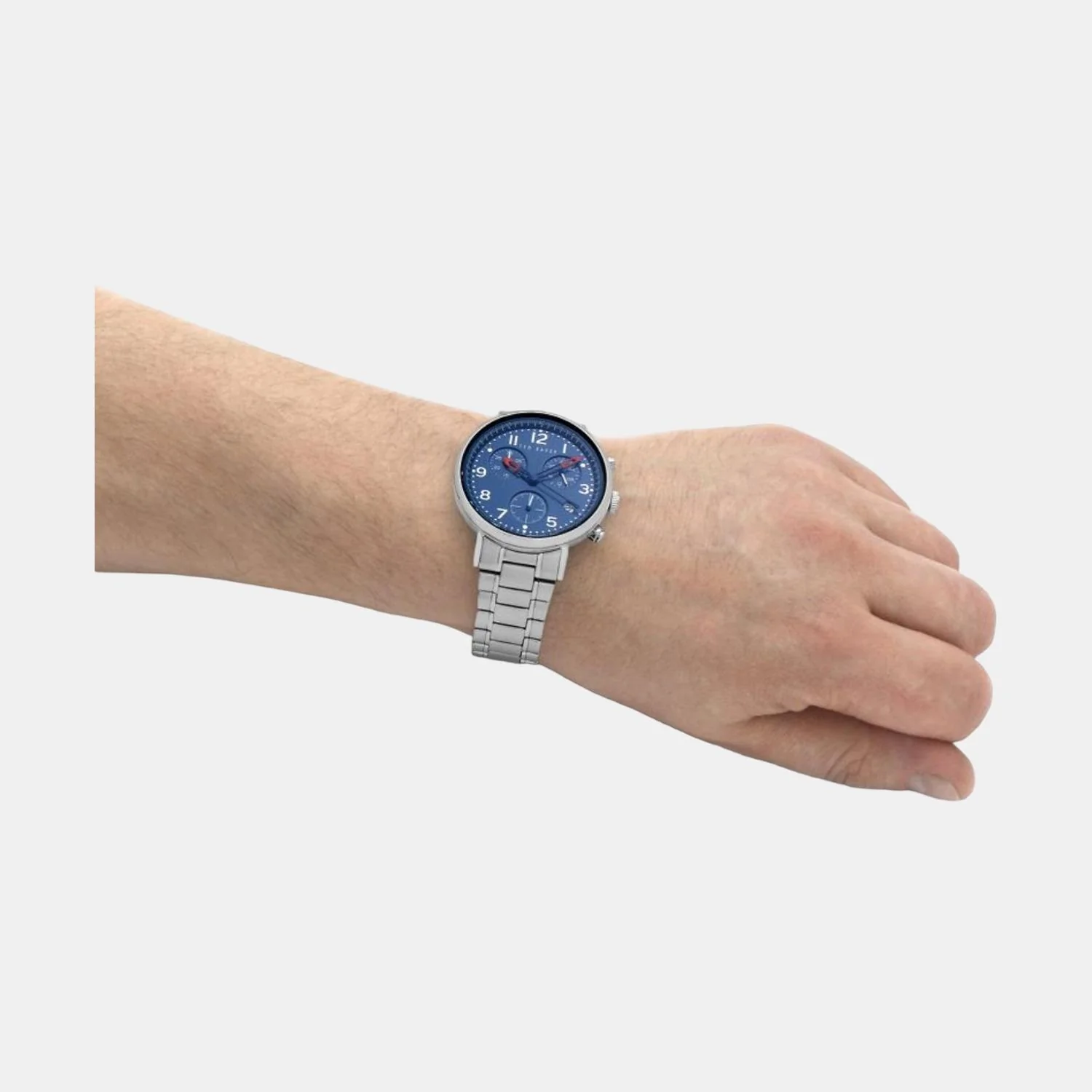 Men Quartz Blue Dial Chronograph Stainless Steel Watch BKPMMF123 - Image 7