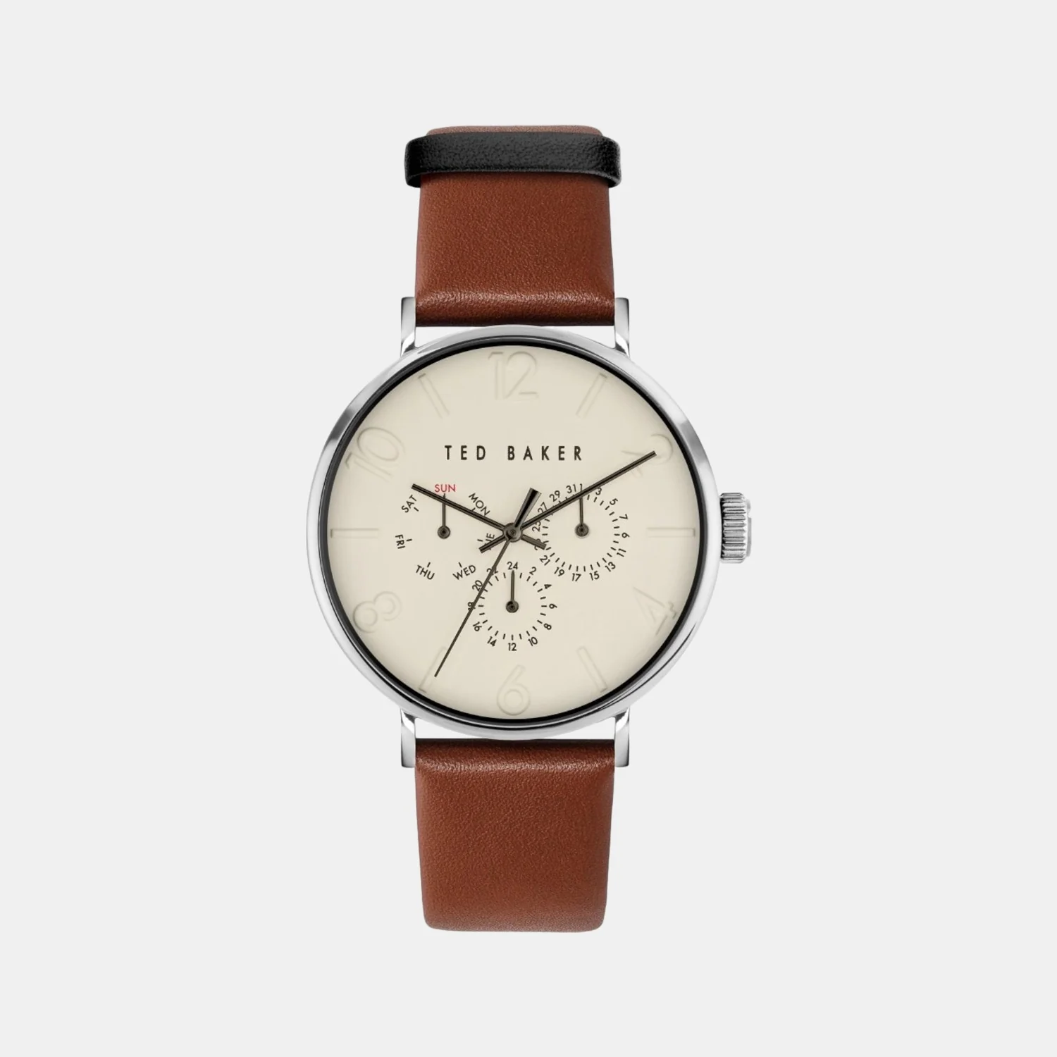 Women Quartz White Dial Chronograph Leather Watch BKPPGF202