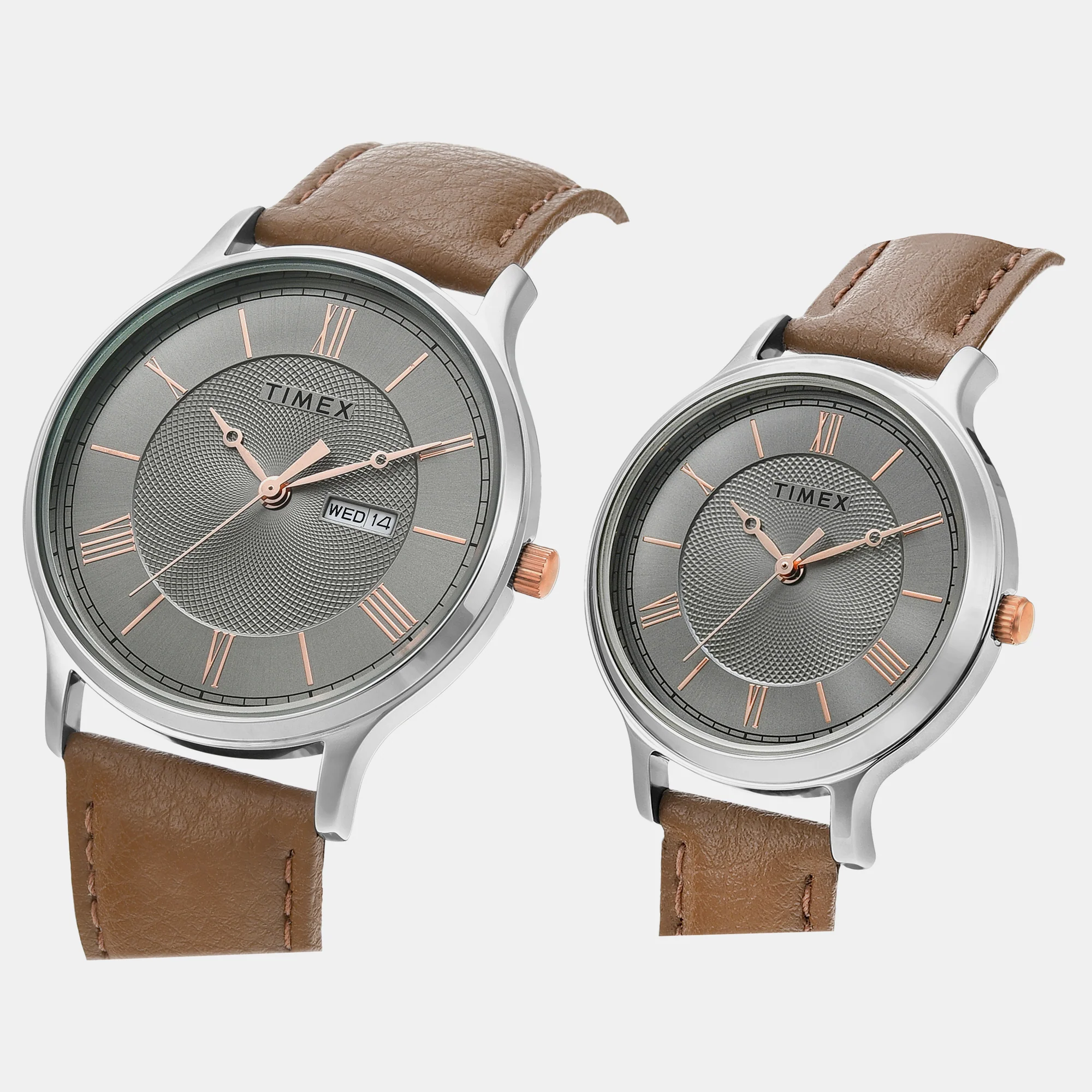 Classics Couple Quartz Grey Dial Analog Leather Watch TW00PR300 - Image 3