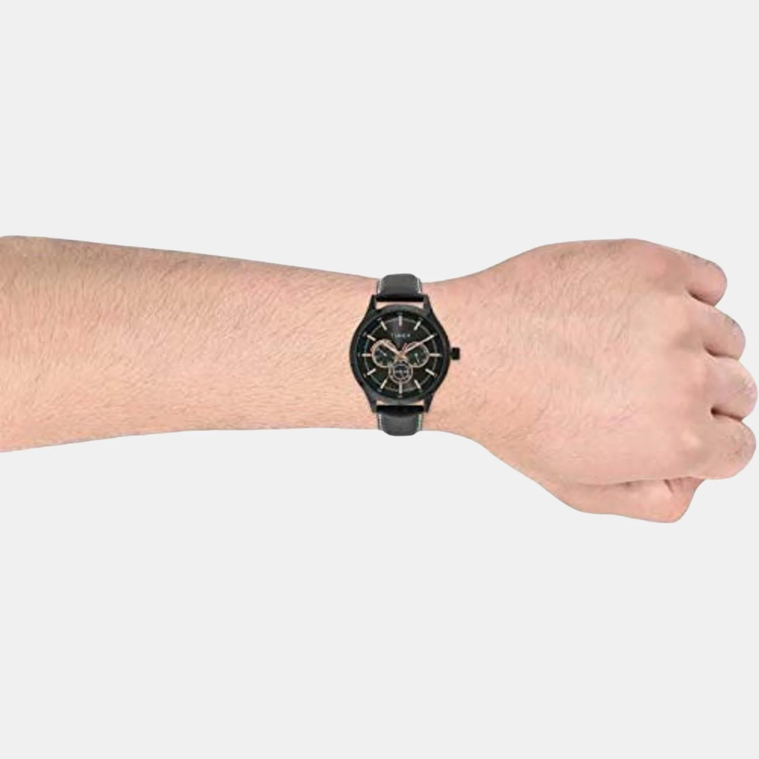 Classics Men Quartz Black Dial Chronograph Leather Watch TW000T143 - Image 5