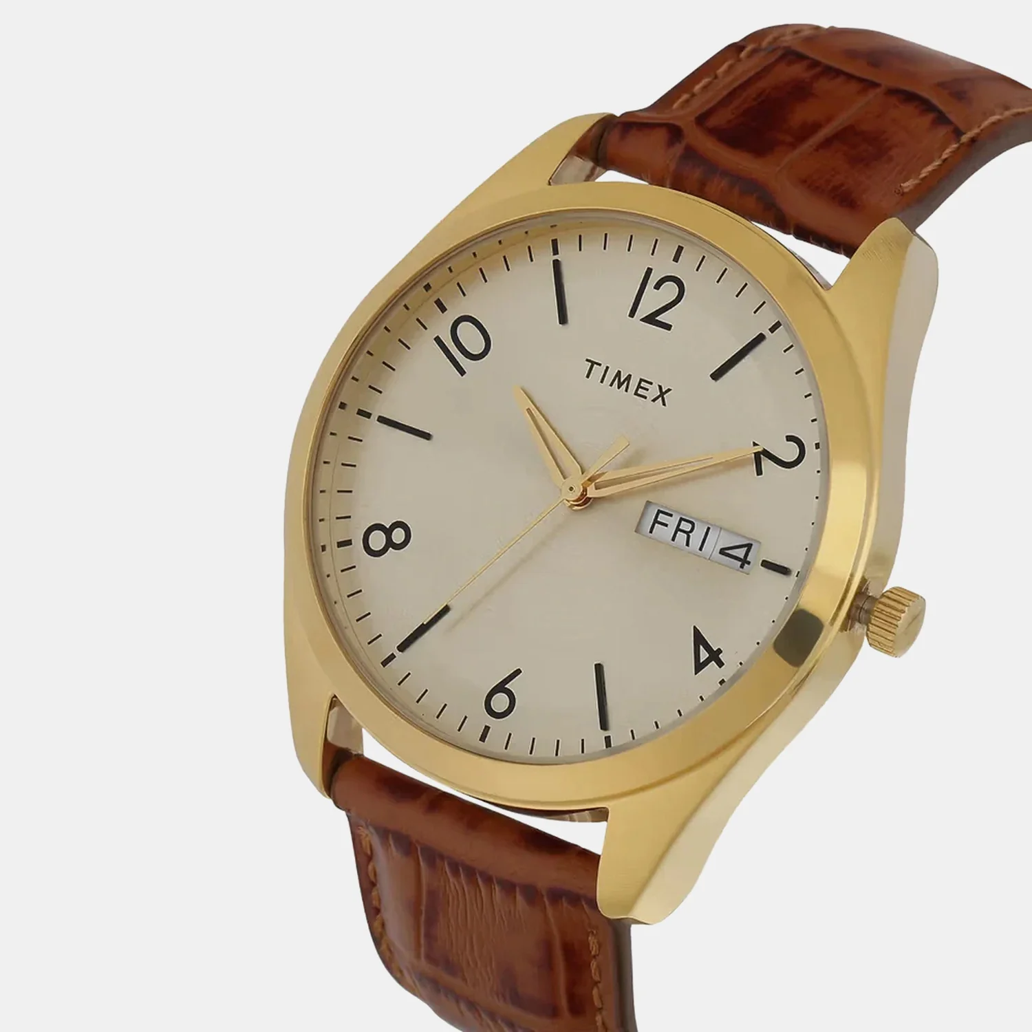Classics Men Quartz Champagne Dial Analog Leather Watch TWTG10400 - Image 2