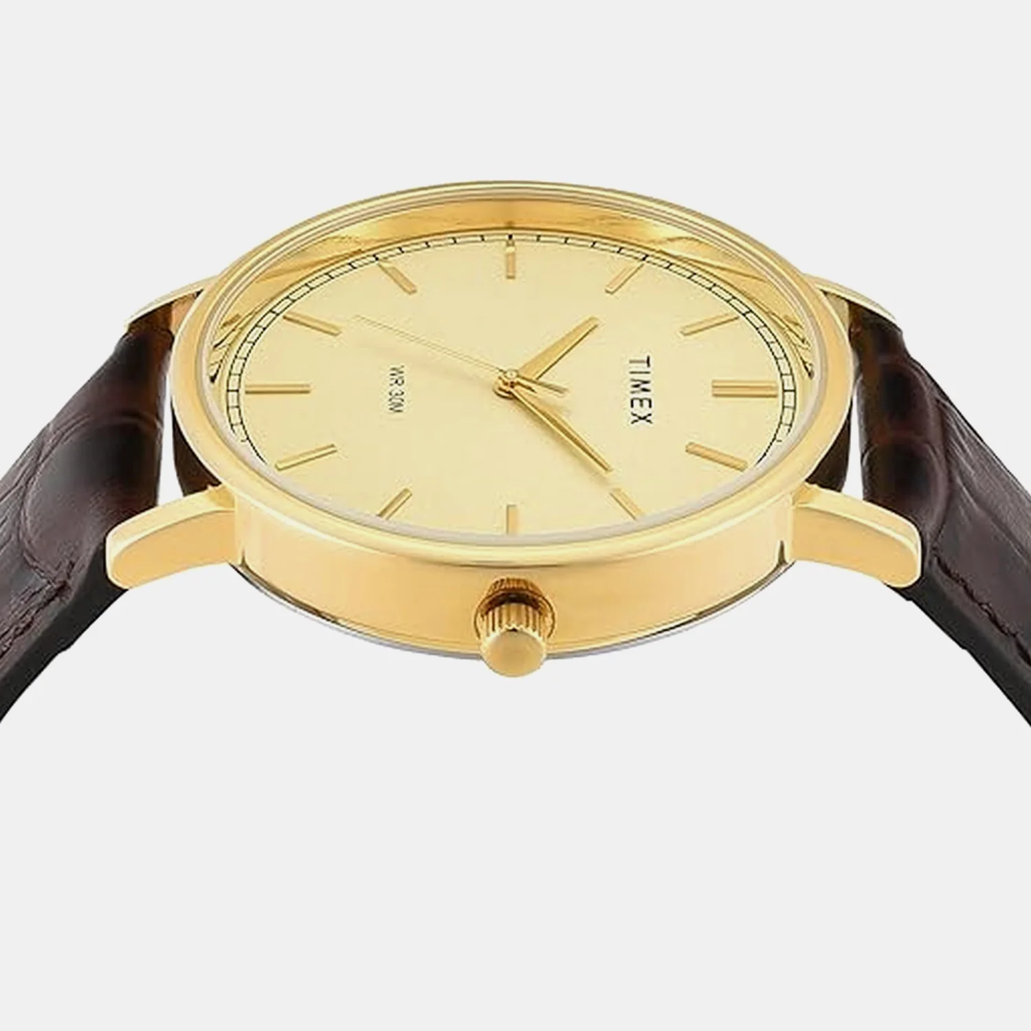 Classics Men Quartz Champagne Dial Analog Leather Watch TWTG12201 - Image 4