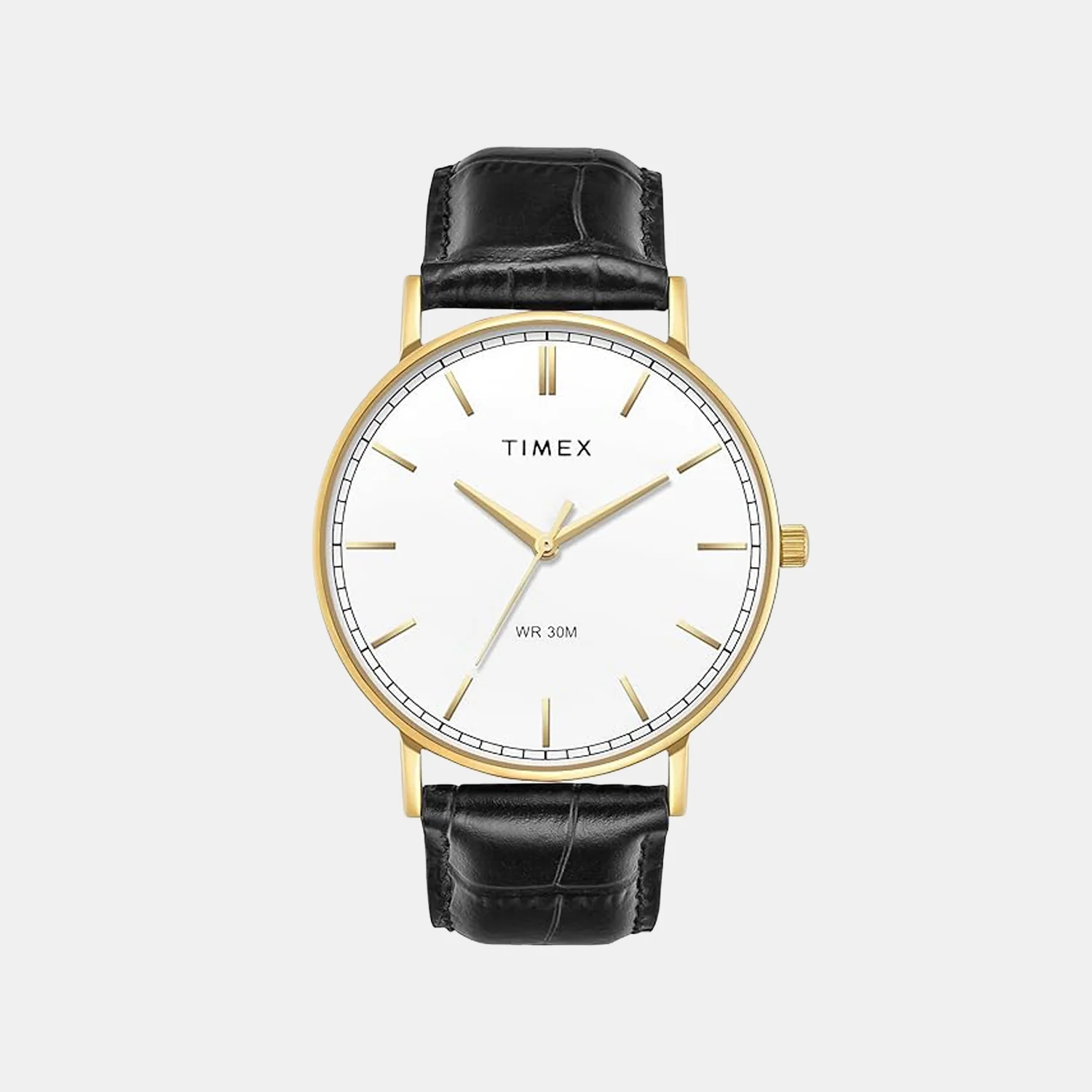 Classics Men Quartz White Dial Analog Leather Watch TWTG12200