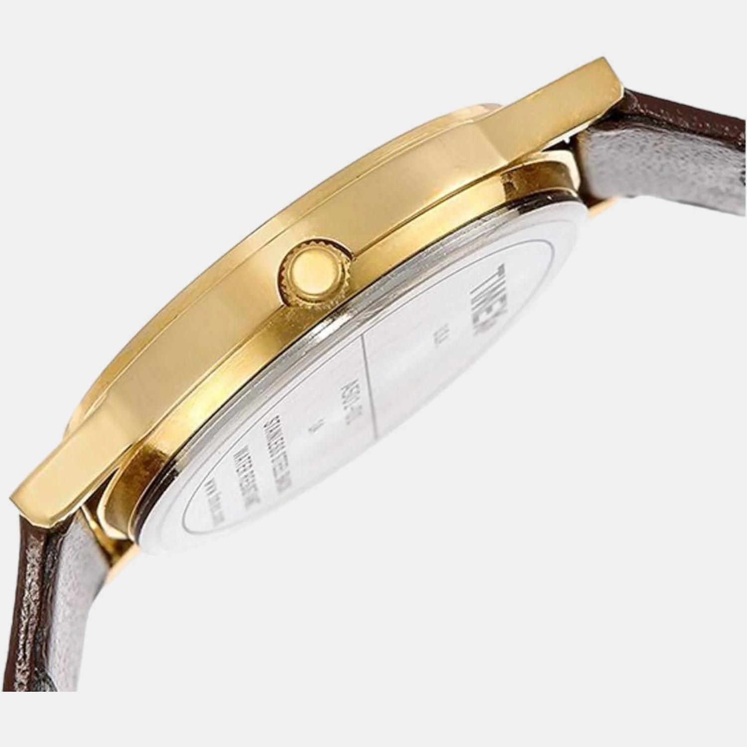 Classics Men Quartz Yellow Dial Analog Leather Watch A501 - Image 3