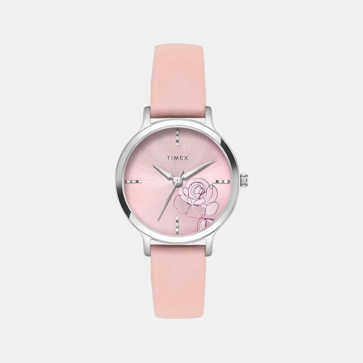 Classics Women Quartz Pink Dial Analog Leather Watch TWTL12307 - Image 2