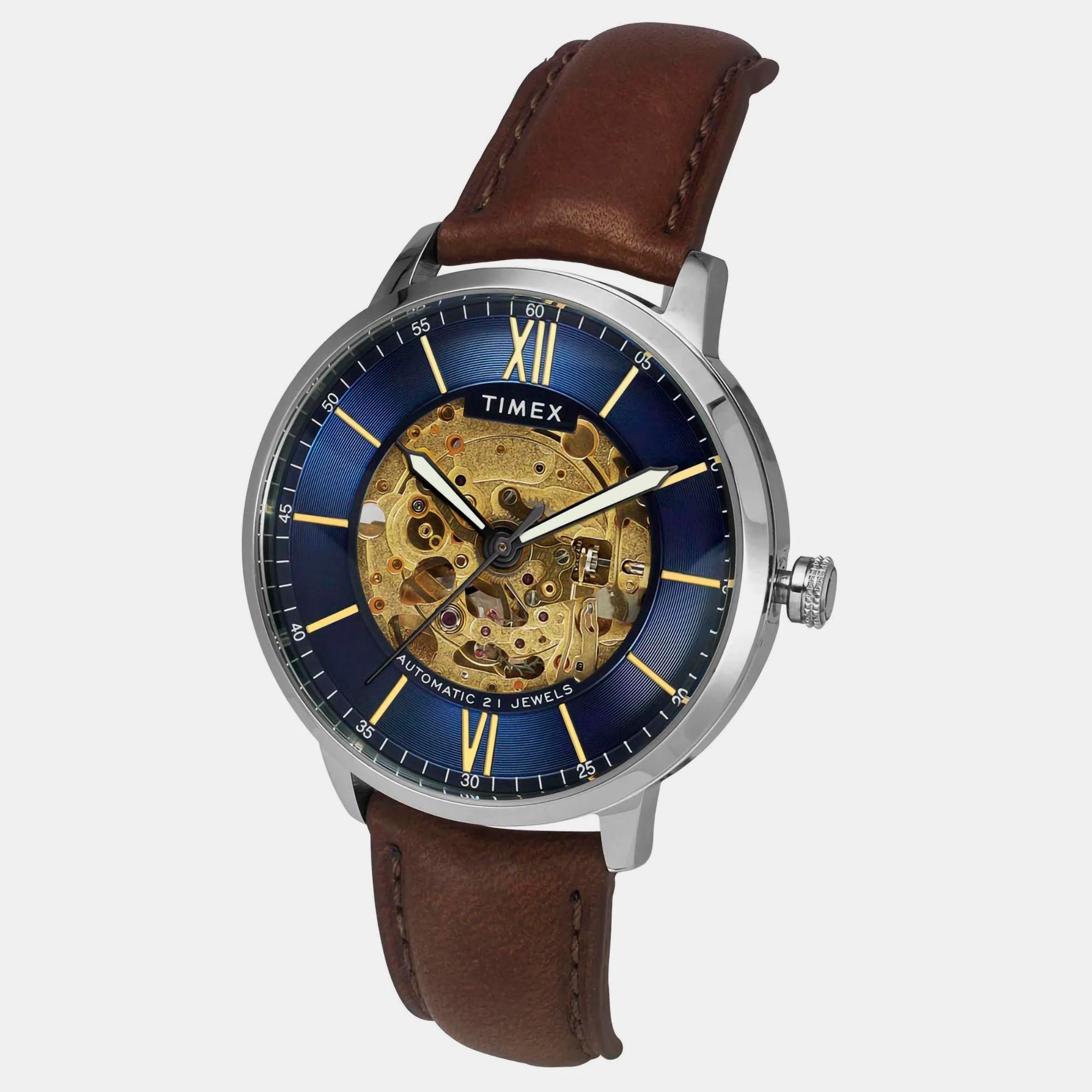 E Class Men Automatic Blue Dial Analog Leather Watch TWEG23501 - Image 4