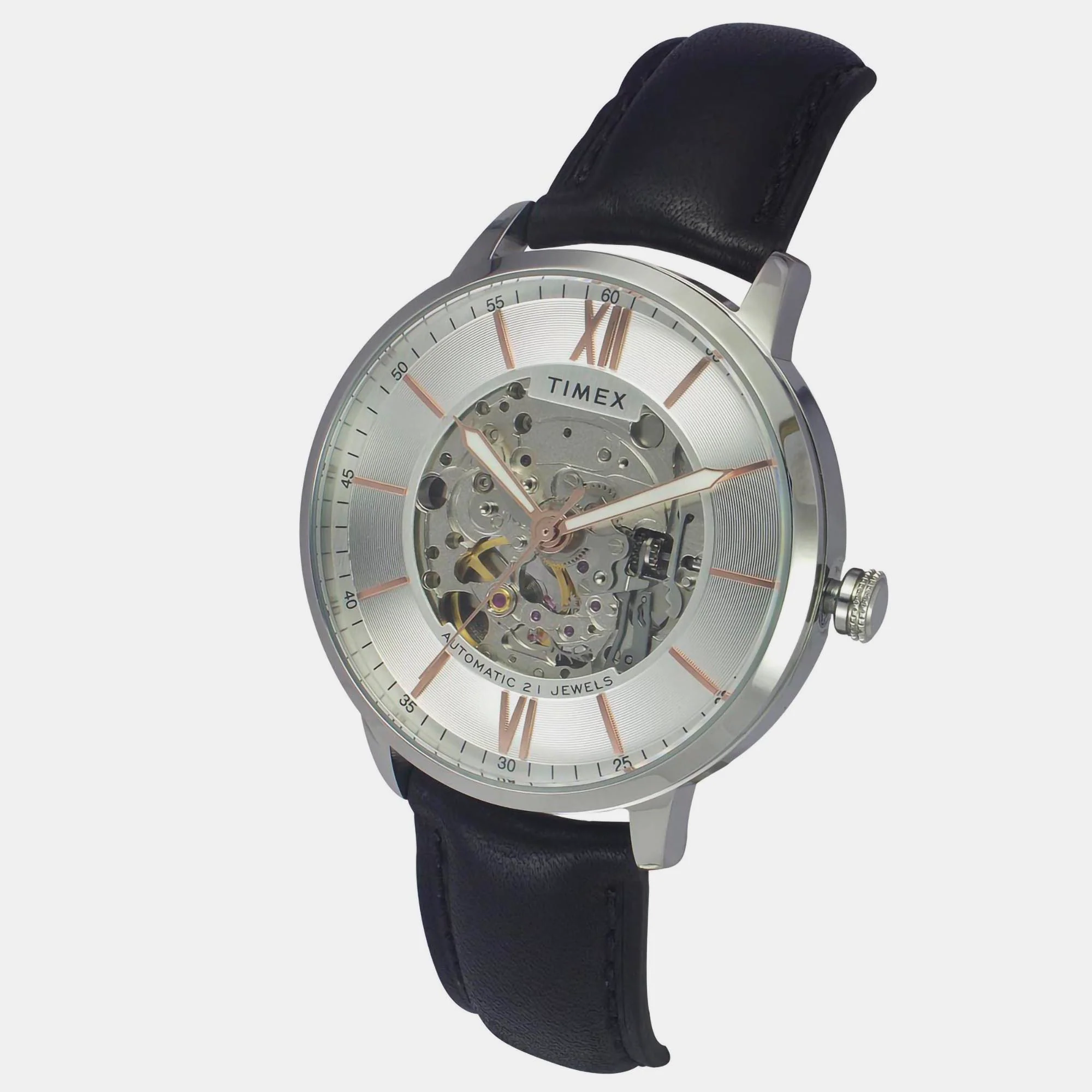 E Class Men Automatic Silver Dial Analog Leather Watch TWEG23500 - Image 4