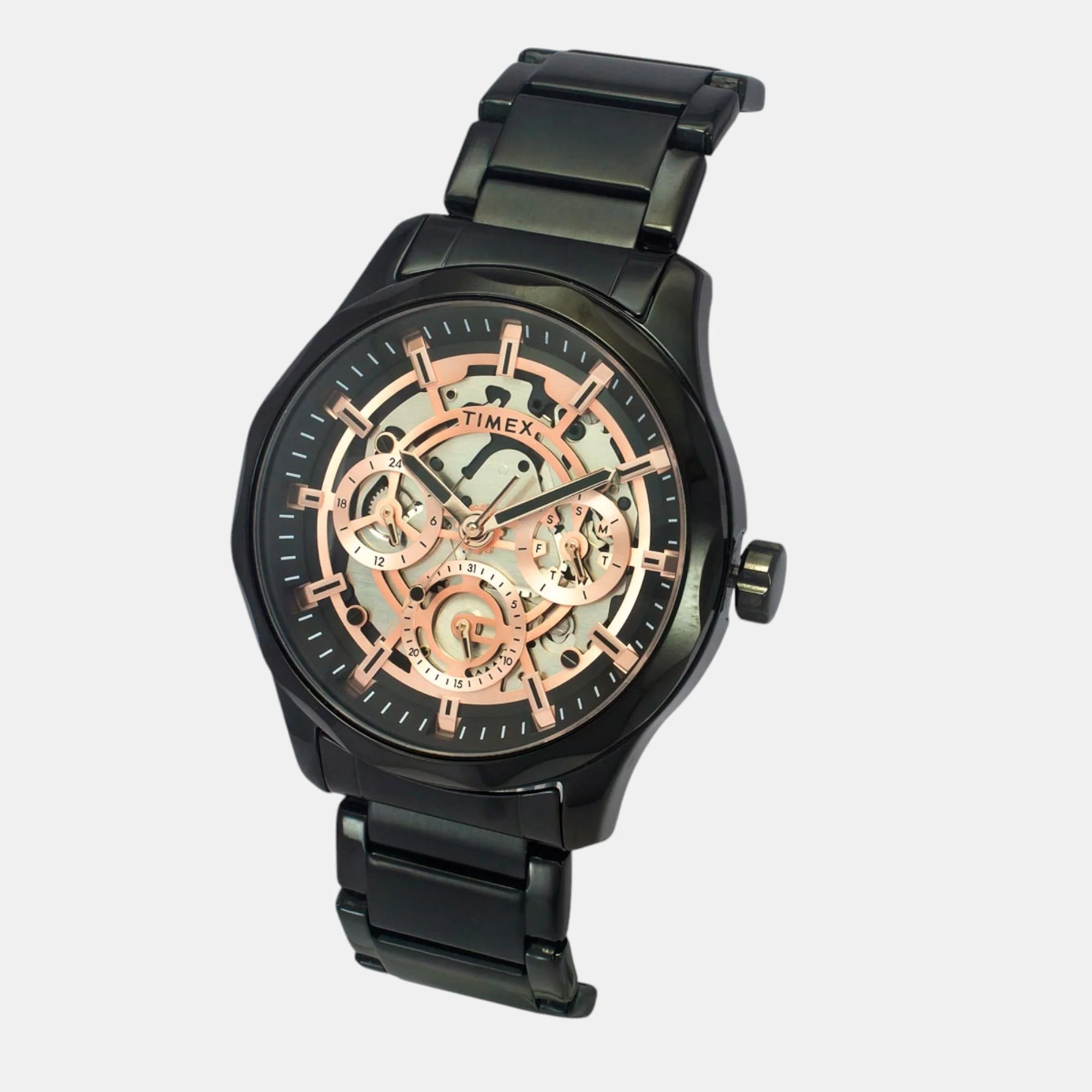 E Class Men Quartz Black Dial Multi-Function Stainless Steel Watch TW0TG7630 - Image 2