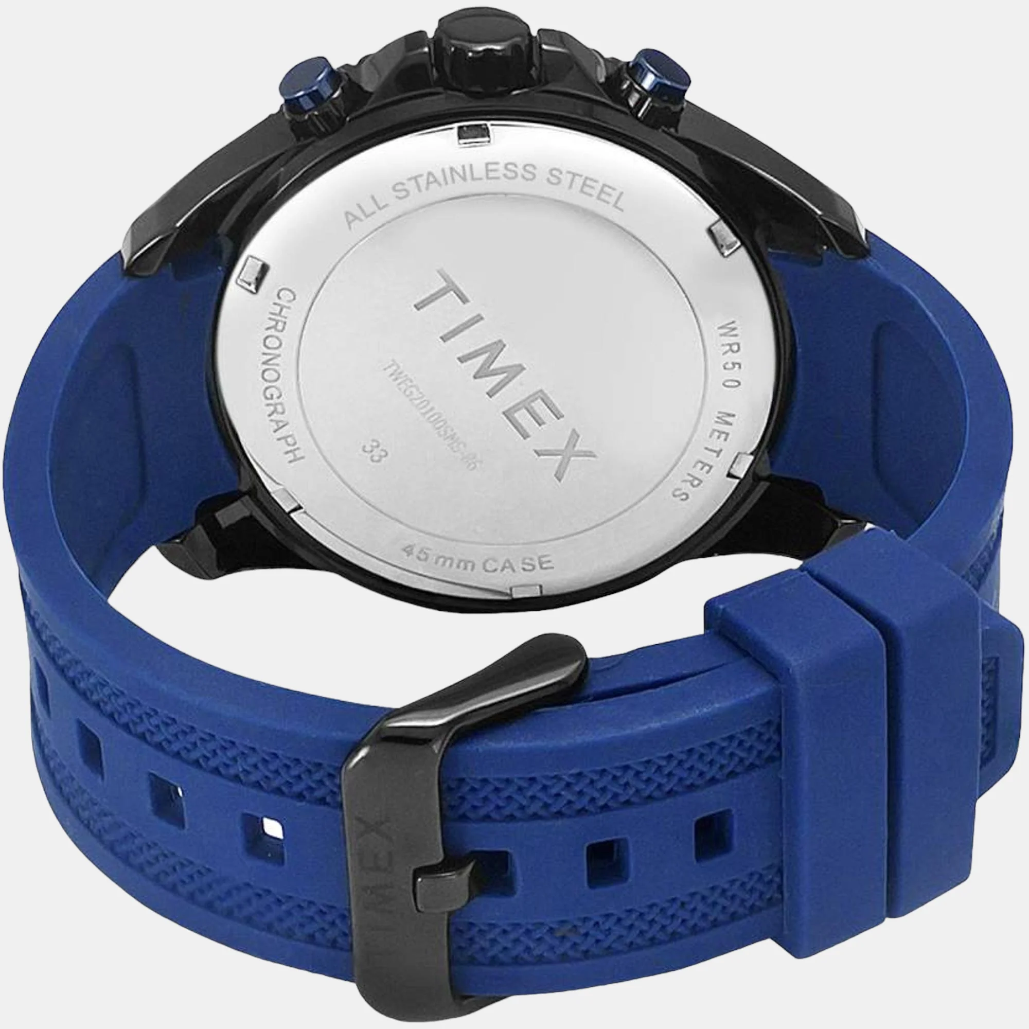 E Class Men Quartz Blue Dial Chronograph Silicone Watch TWEG20100 - Image 4