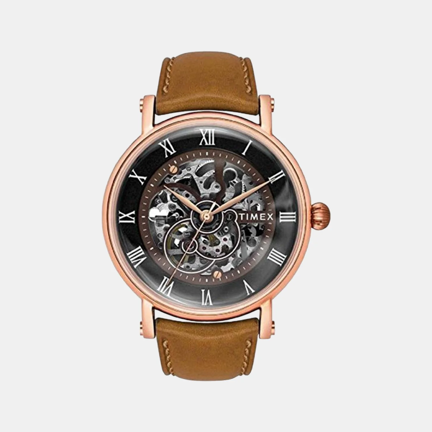 E Class Men Quartz Grey Dial Analog Leather Watch TWEG16704