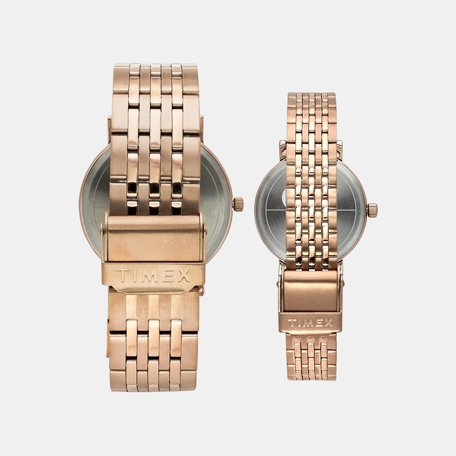 Fashion Couple Quartz Brown Dial Analog Stainless Steel Watch TW00PR328 - Image 4