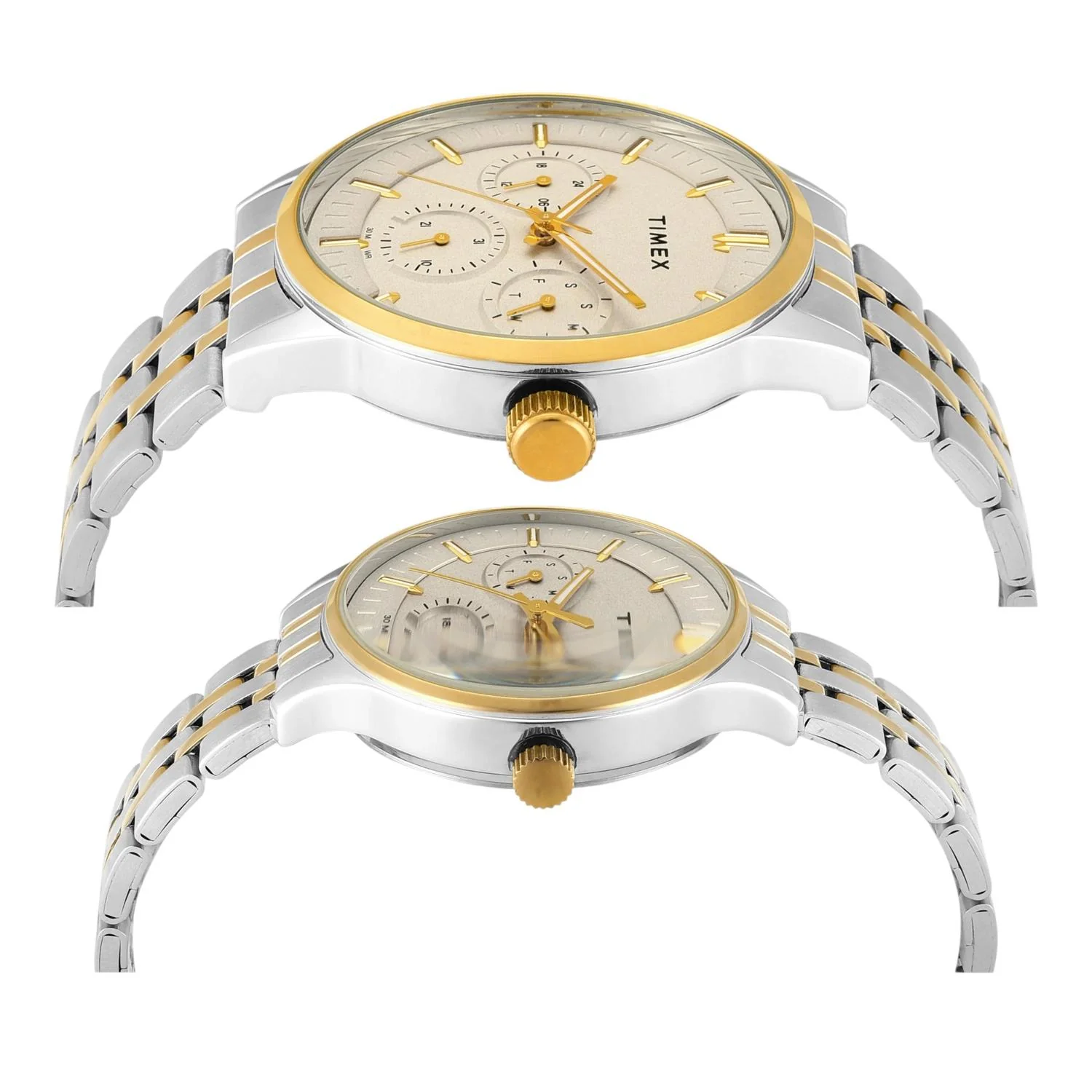 Fashion Couple Quartz Grey Dial Multi-Function Stainless Steel Watch TW00PR317 - Image 3
