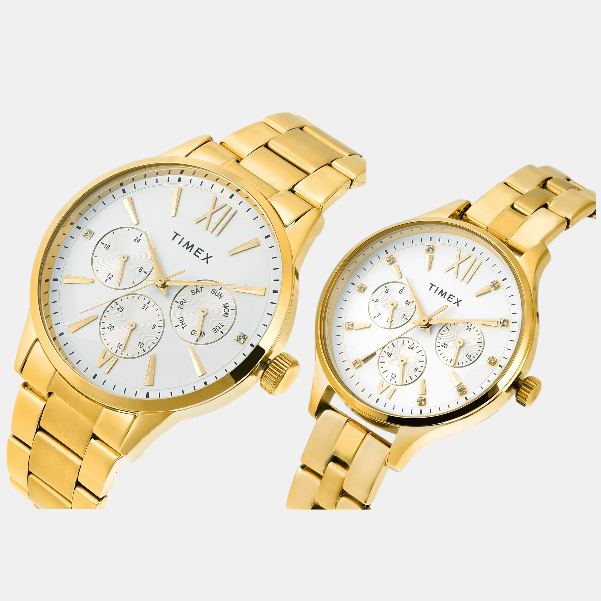 Fashion Couple Quartz Silver Dial Multi-Function Stainless Steel Watch TW00PR303 - Image 2