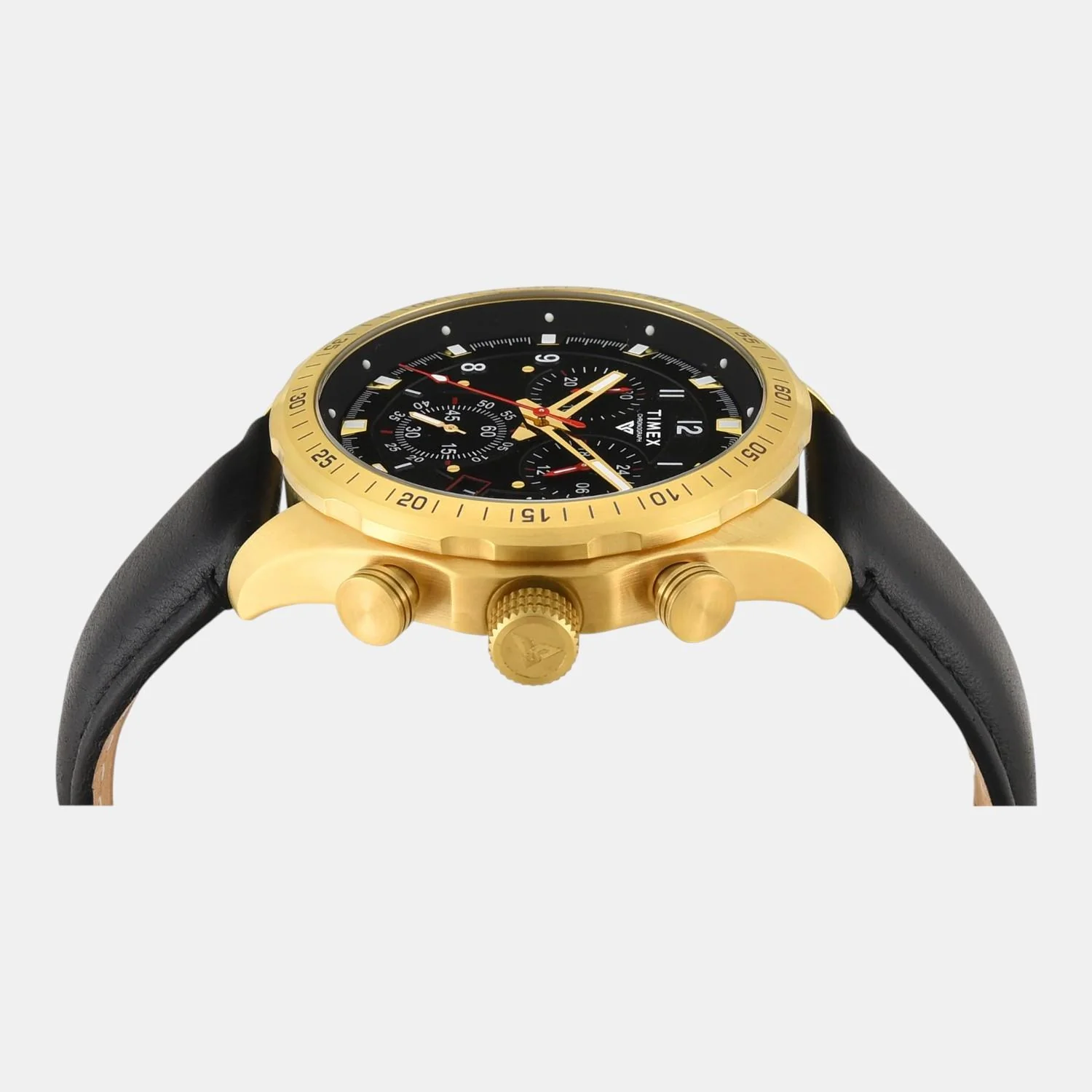 Fashion Men Quartz Black Dial Chronograph Leather Watch TWEG26001 - Image 3