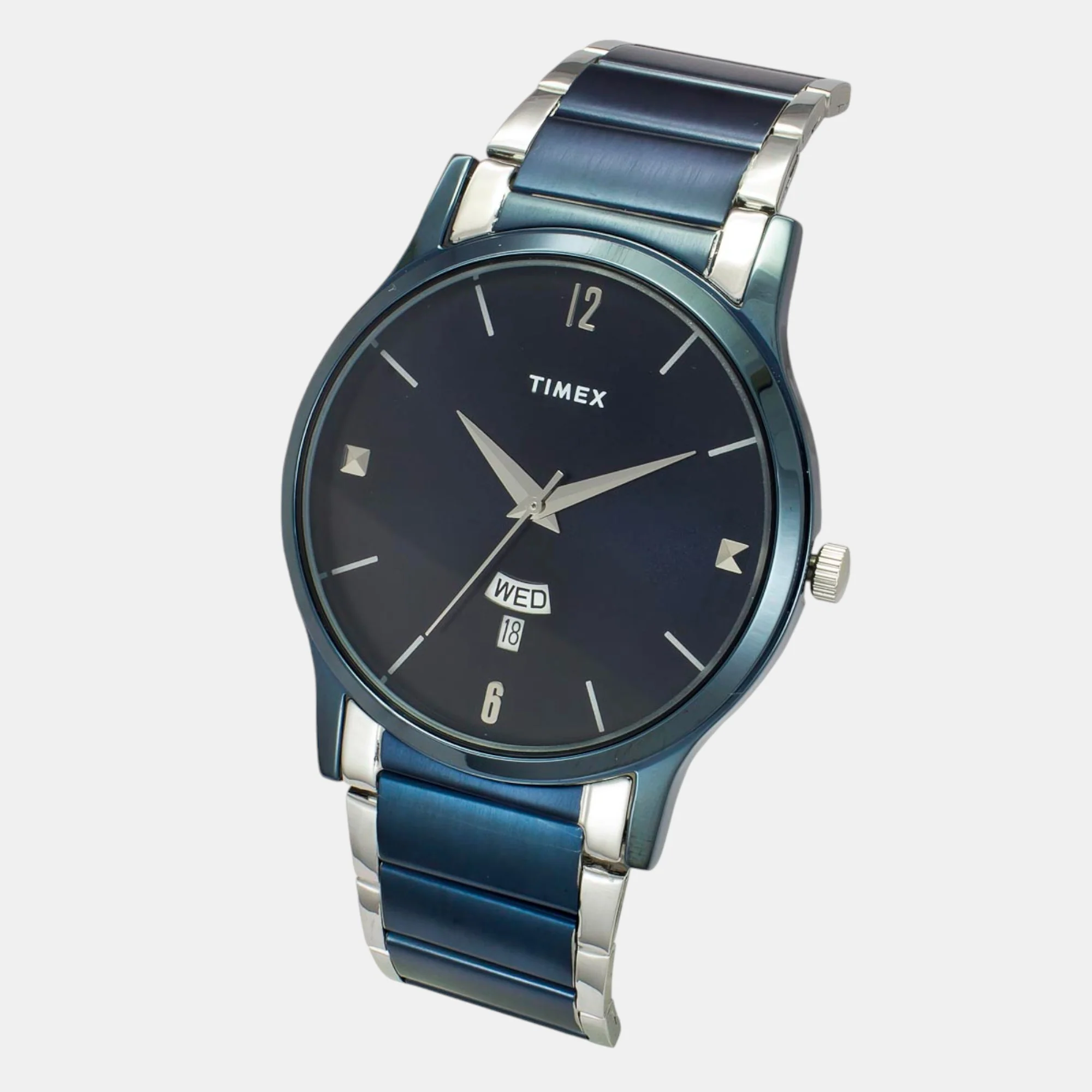 Fashion Men Quartz Blue Dial Analog Stainless Steel Watch TW000R466 - Image 2