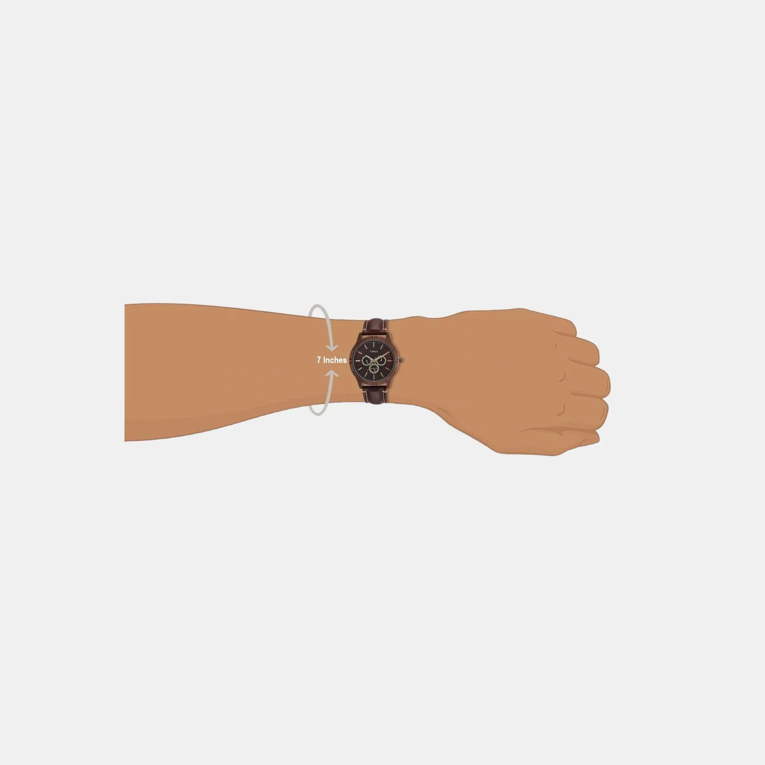 Fashion Men Quartz Brown Dial Multi-Function Leather Watch TW000U914 - Image 4