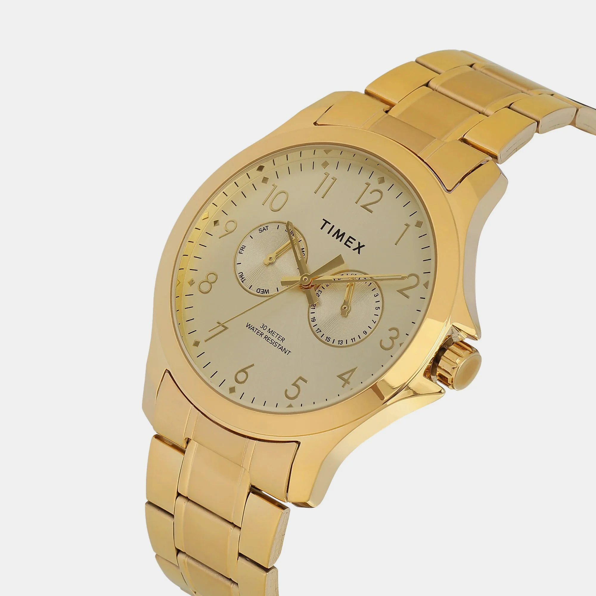 Fashion Men Quartz Champagne Dial Analog Stainless Steel Watch TW000X143 - Image 2