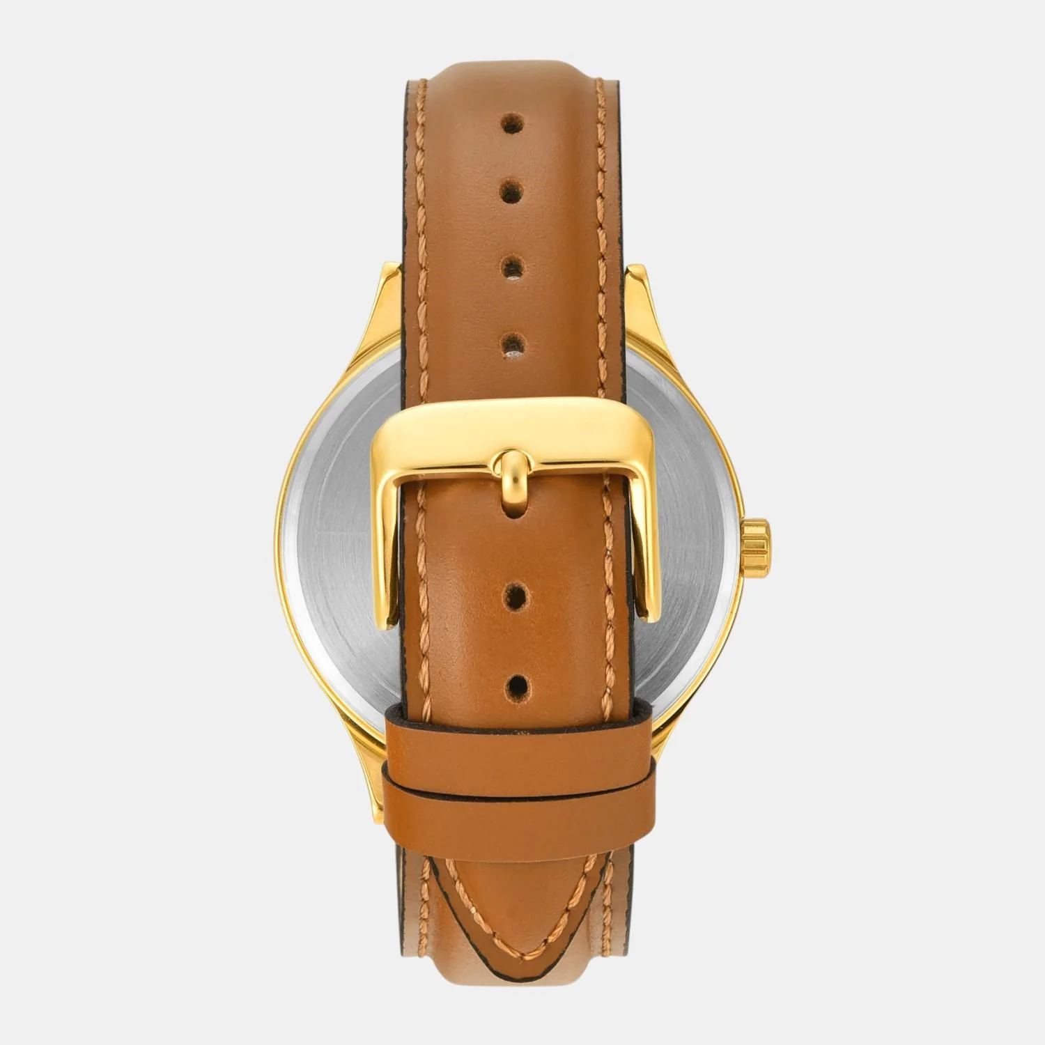 Fashion Men Quartz Champagne Dial Multi-Function Leather Watch TWEG18439 - Image 6