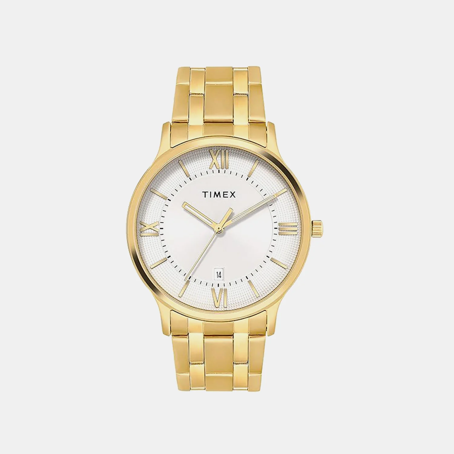 Fashion Men Quartz Silver Dial Analog Stainless Steel Watch TWTG10517