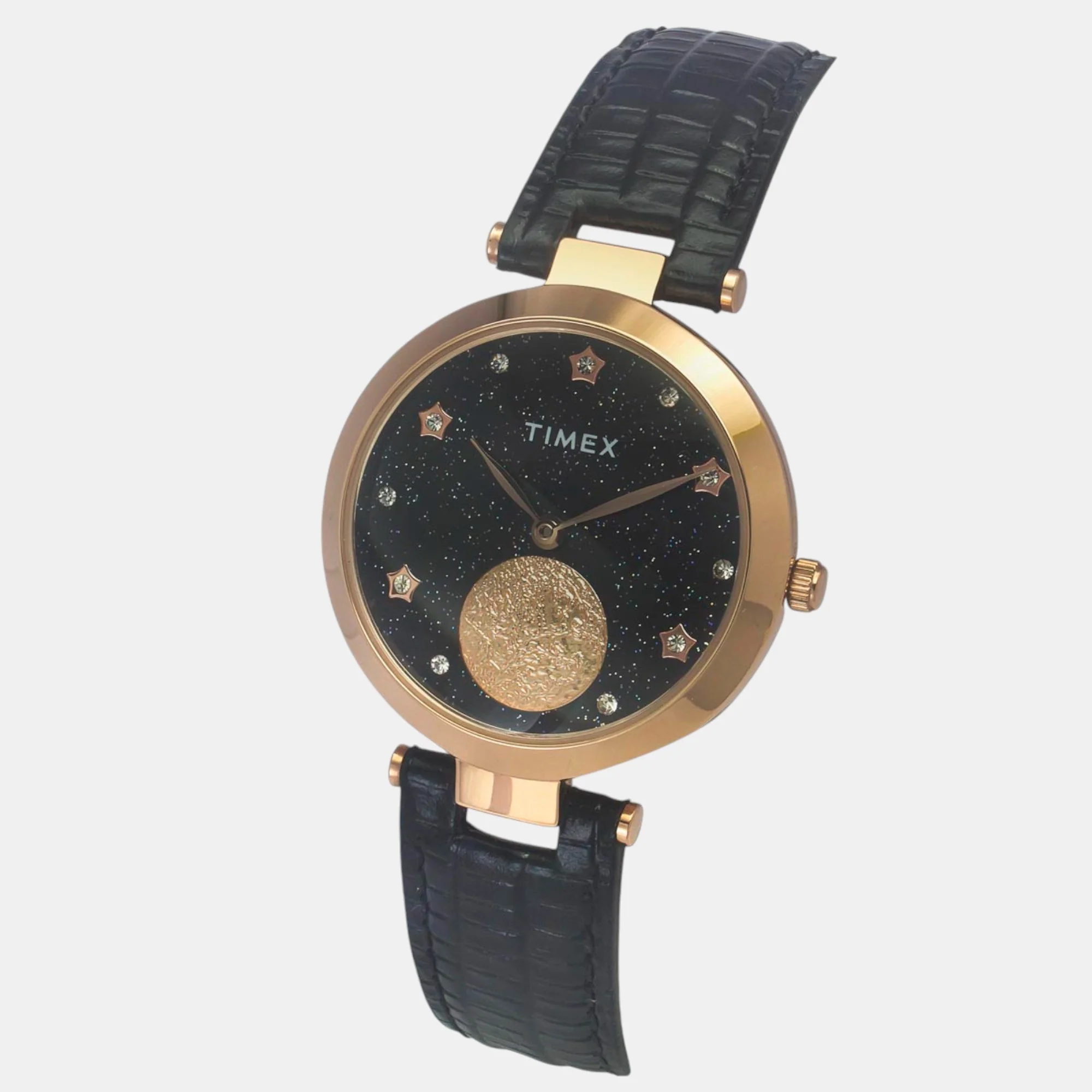 Fashion Women Quartz Black Dial Analog Leather Watch TWEL19203 - Image 2