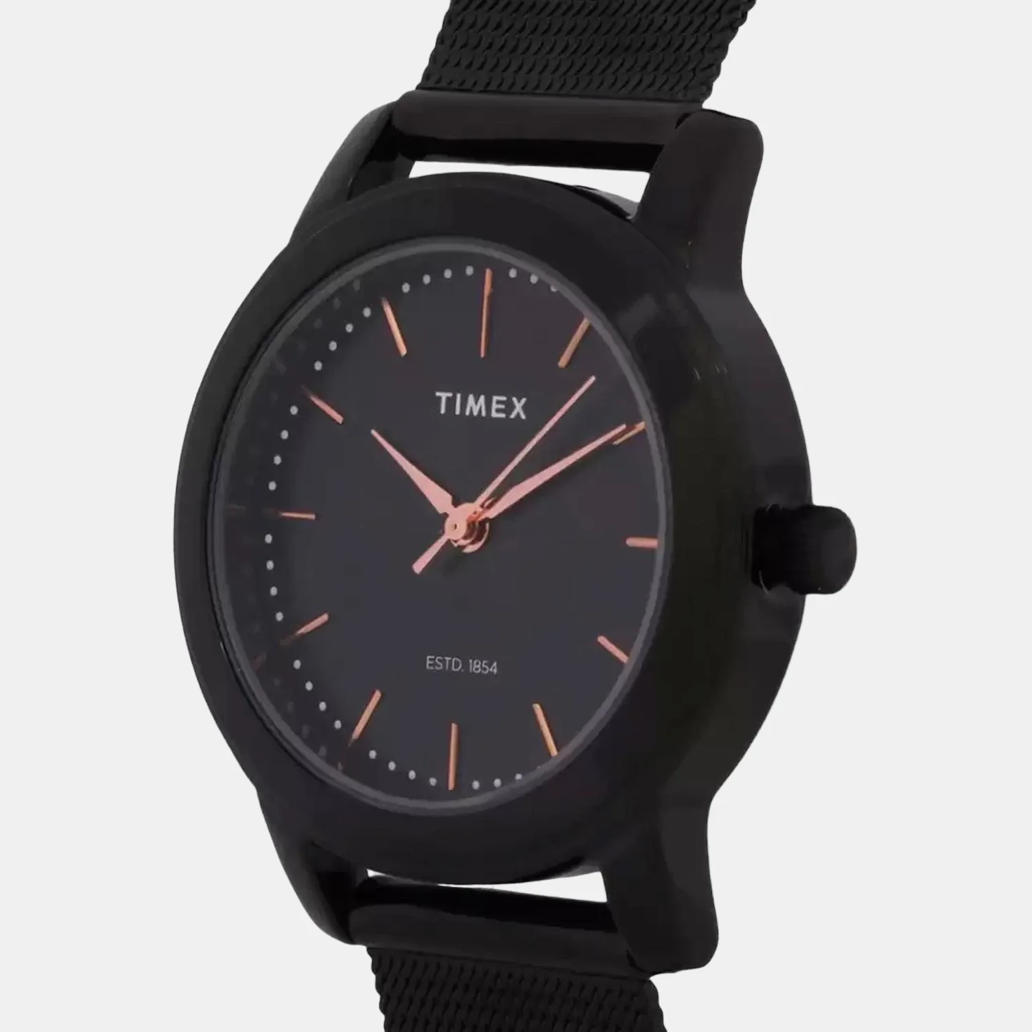 Fashion Women Quartz Black Dial Analog Mesh Watch TW000W114 - Image 3