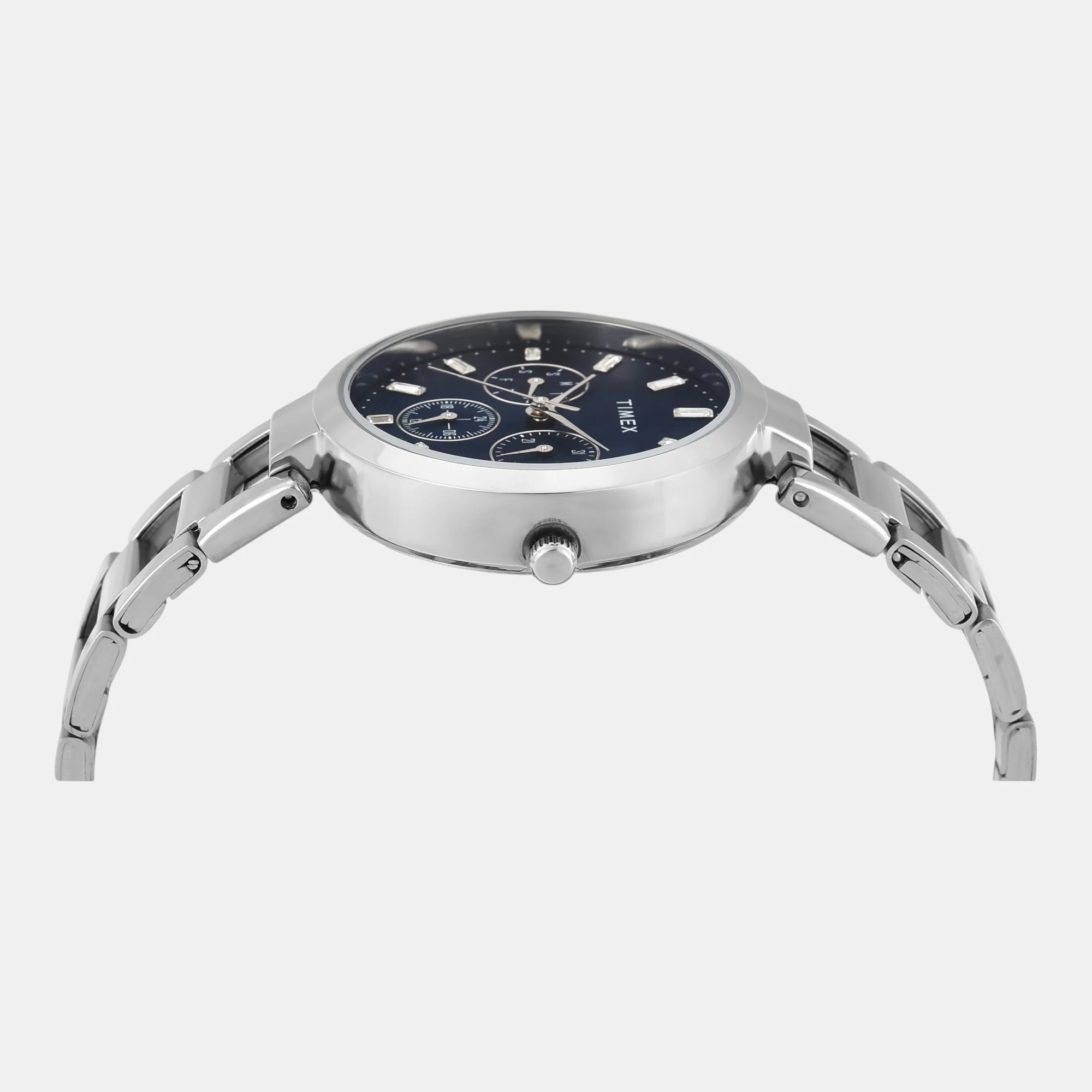 Fashion Women Quartz Blue Dial Multi-Function Stainless Steel Watch TW000X247 - Image 3