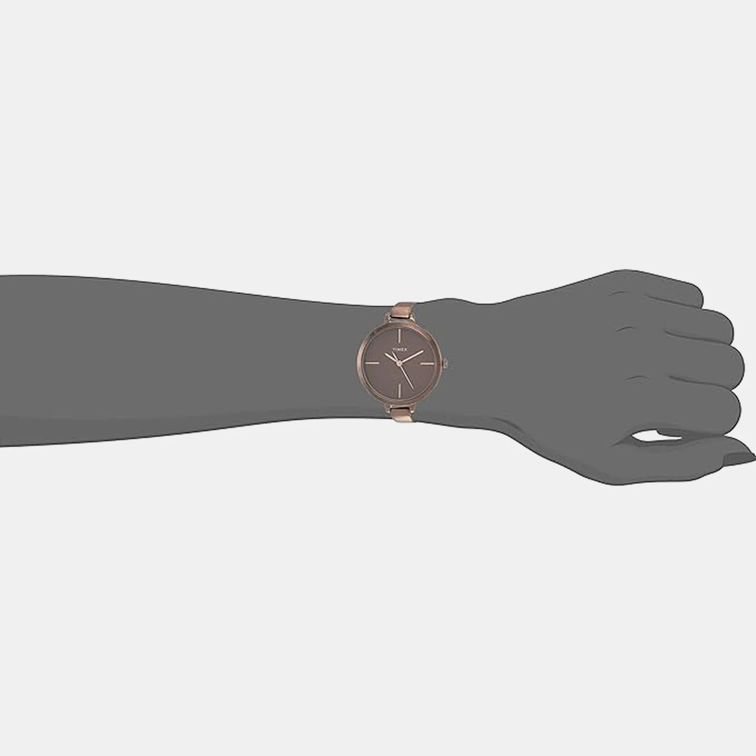 Fashion Women Quartz Brown Dial Analog Stainless Steel Watch TWEL12814 - Image 5