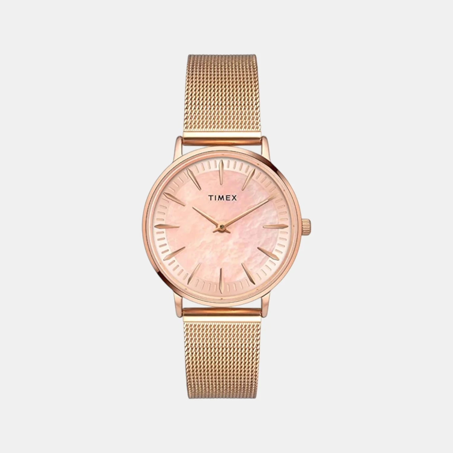 Fashion Women Quartz Mother Of Pearl Dial Analog Mesh Watch TWEL15607