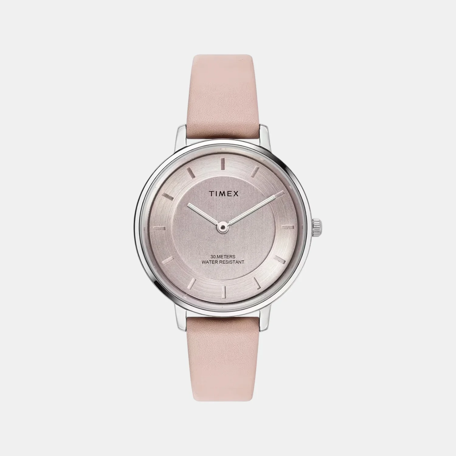 Fashion Women Quartz Purple Dial Analog Leather Watch TWEL15821 - Image 2