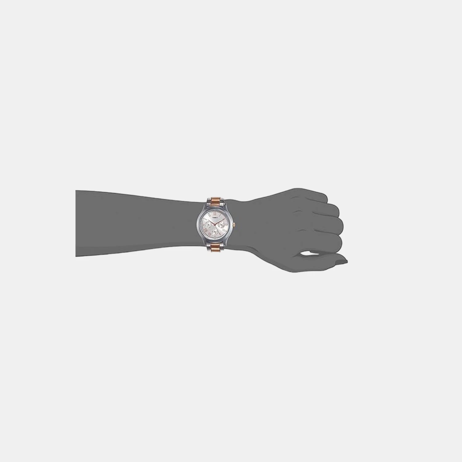 Fashion Women Quartz Silver Dial Multi-Function Brass Watch TW000Q807 - Image 4