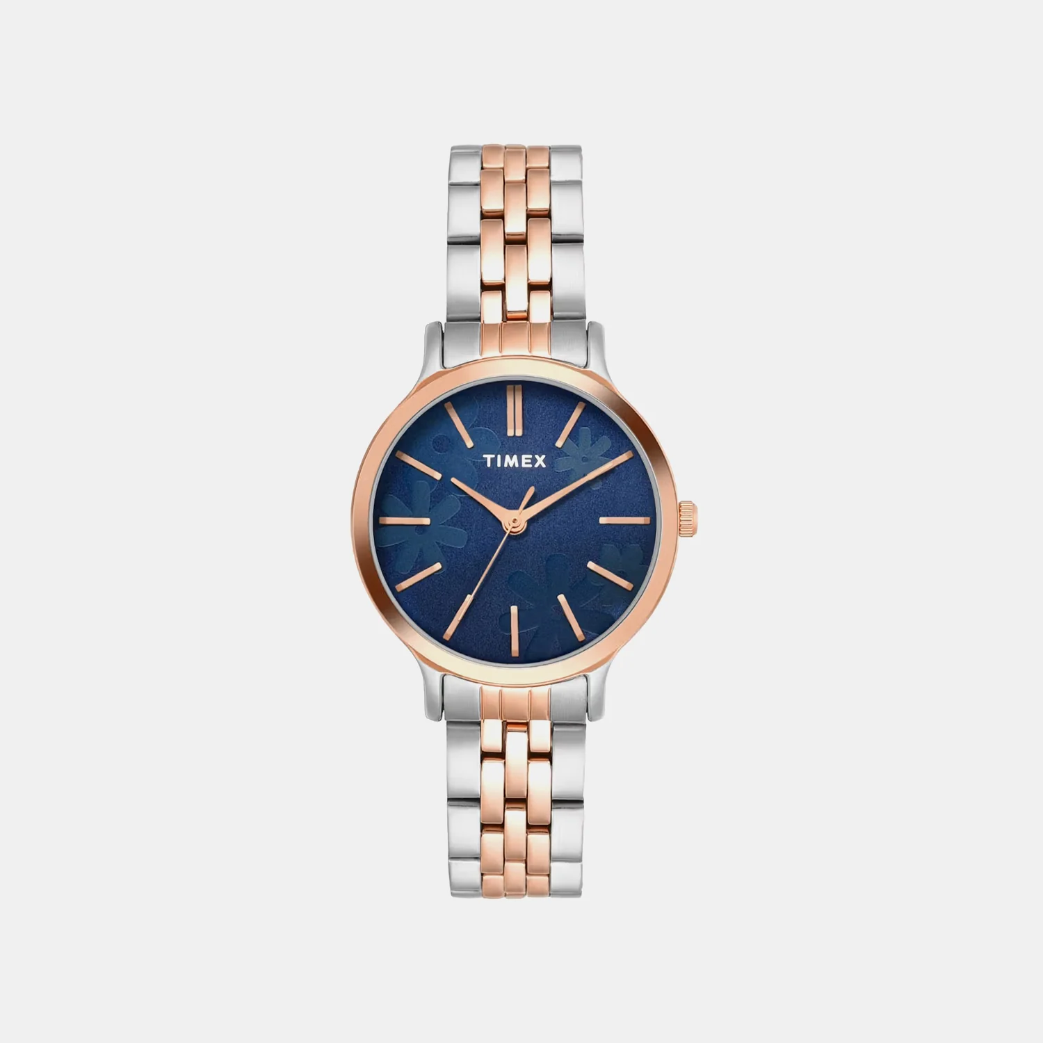 Floret Women Quartz Blue Dial Analog Stainless Steel Watch TWTL12315