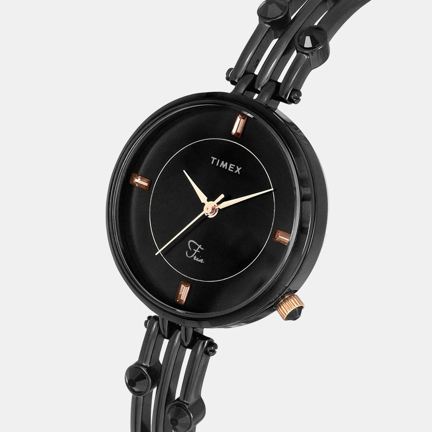 Fria Women Quartz Black Dial Analog Stainless Steel Watch TWEL16003 - Image 5
