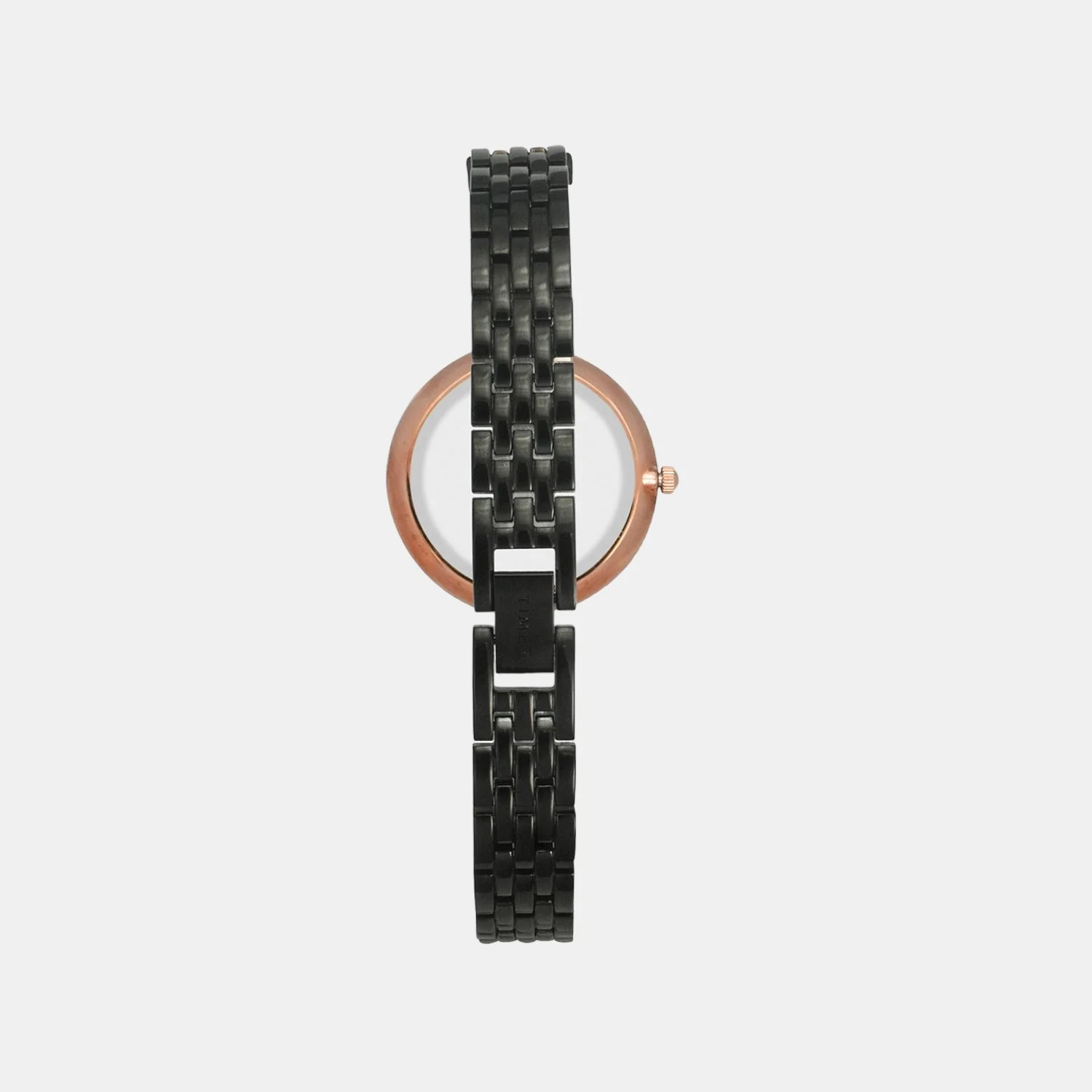 Fria Women Quartz Black Dial Analog Stainless Steel Watch TWEL16201 - Image 4