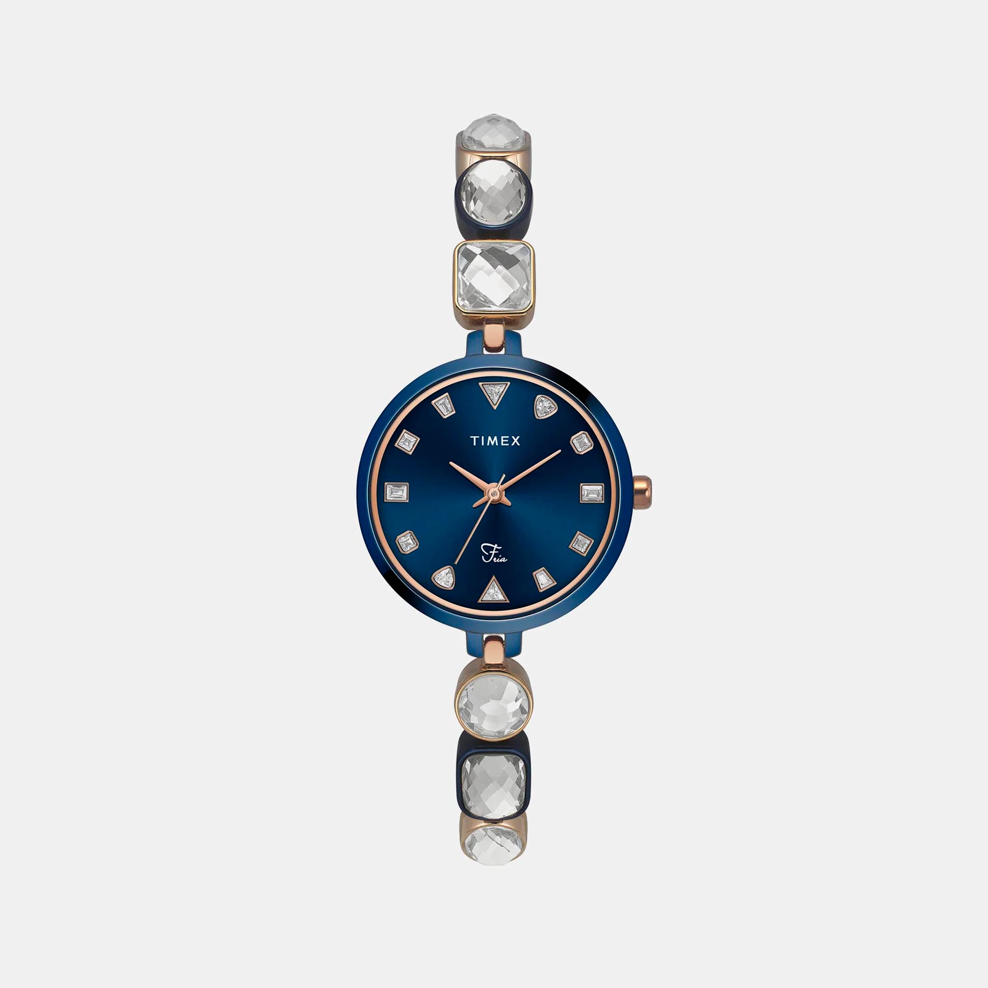 Fria Women Quartz Blue Dial Analog Brass Watch TWEL17303 - Image 2