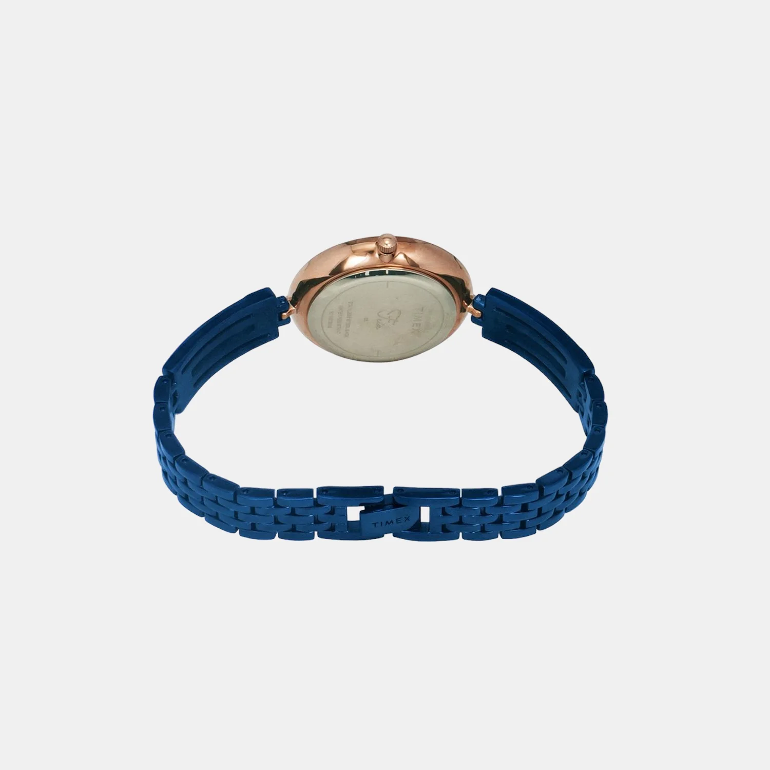 Fria Women Quartz Blue Dial Analog Stainless Steel Watch TWEL16203 - Image 2