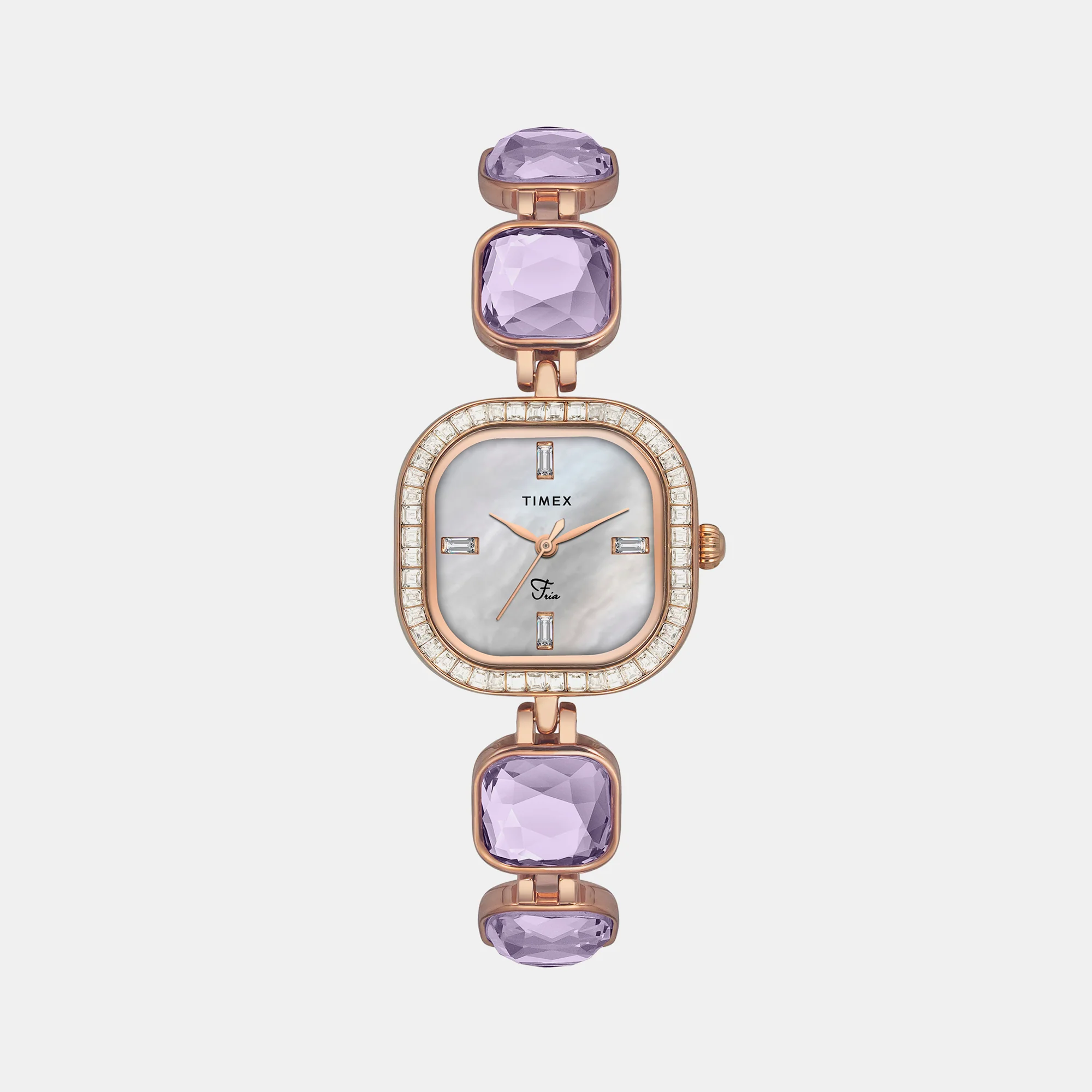 Fria Women Quartz Mother Of Pearl Dial Analog Brass Watch TWEL17104 - Image 2