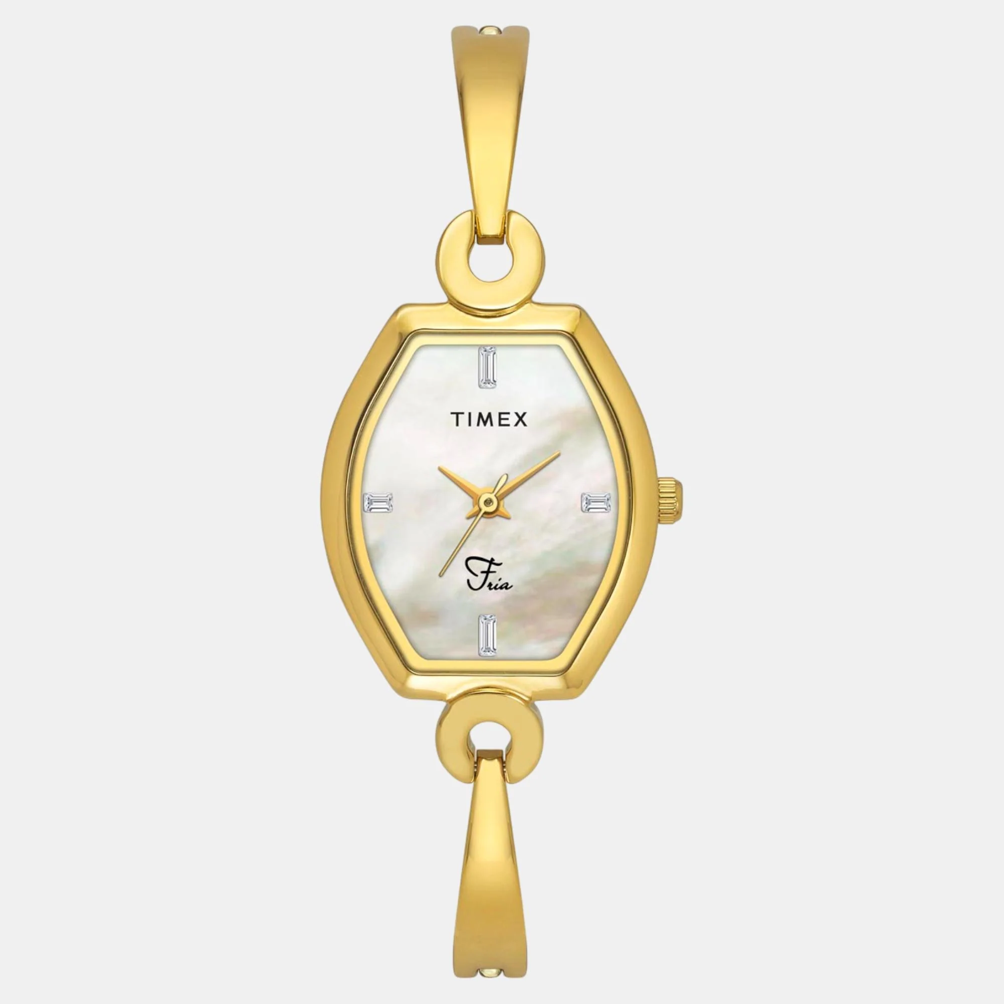Fria Women Quartz Mother Of Pearl Dial Analog Brass Watch TWEL19701 - Image 2