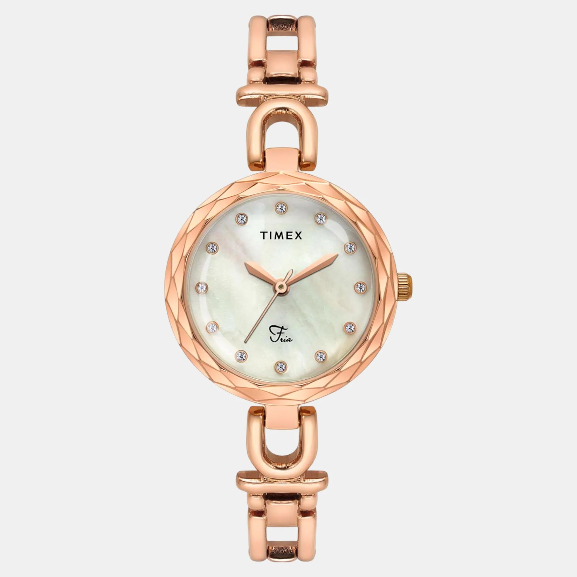 Fria Women Quartz Mother Of Pearl Dial Analog Brass Watch TWEL19902