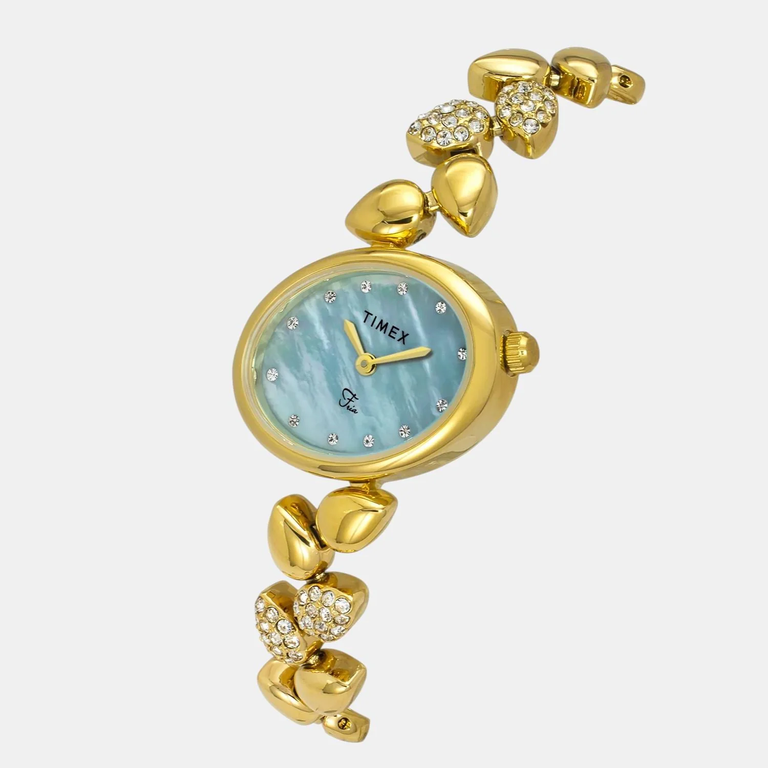 Fria Women Quartz Mother Of Pearl Dial Analog Brass Watch TWEL21301 - Image 2