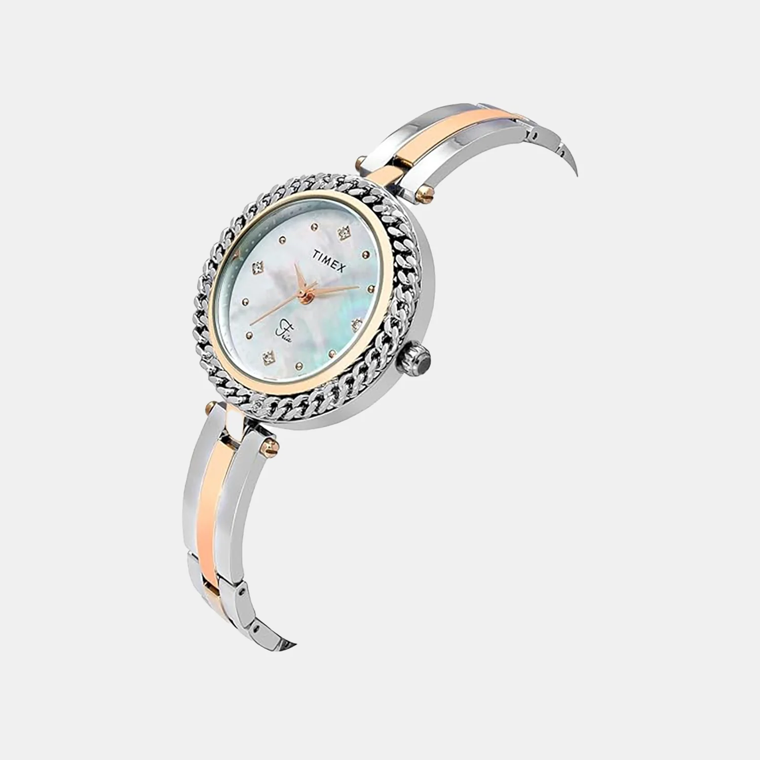 Fria Women Quartz Mother of Pearl Dial Analog Brass Watch TWEL24102 - Image 2