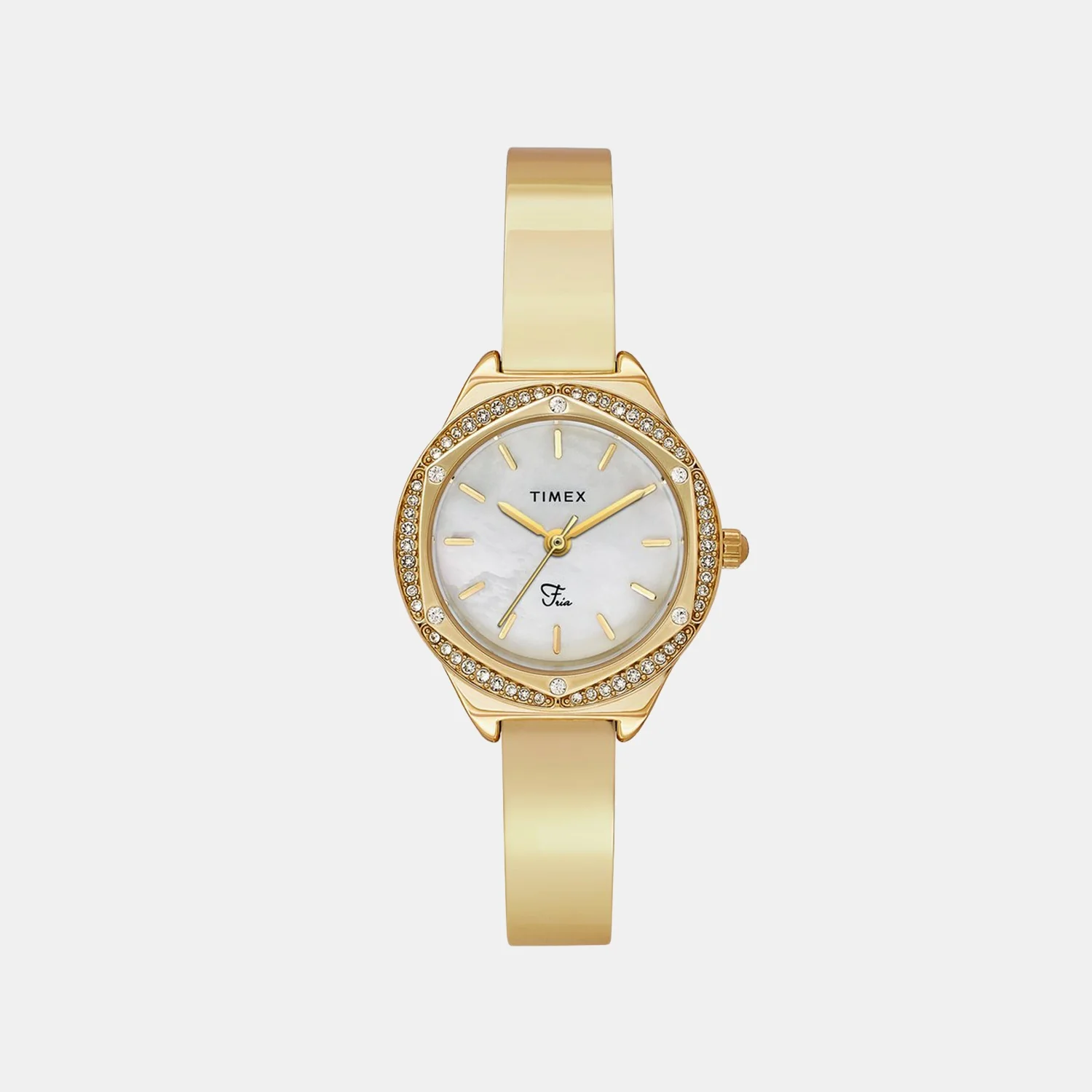 Fria Women Quartz Mother of Pearl Dial Analog Brass Watch TWEL24202