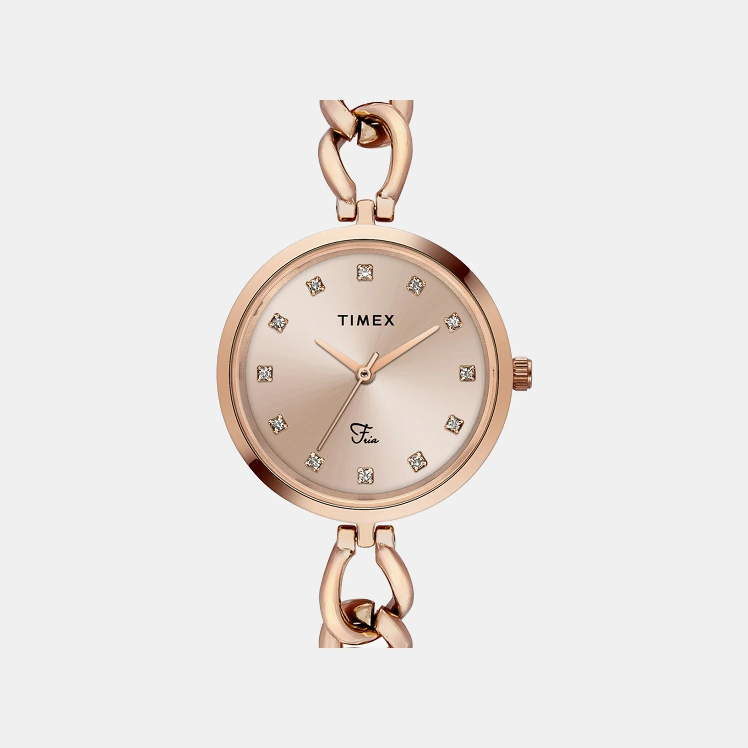 Fria Women Quartz Rose Gold Dial Analog Brass Watch TWEL23803 - Image 4