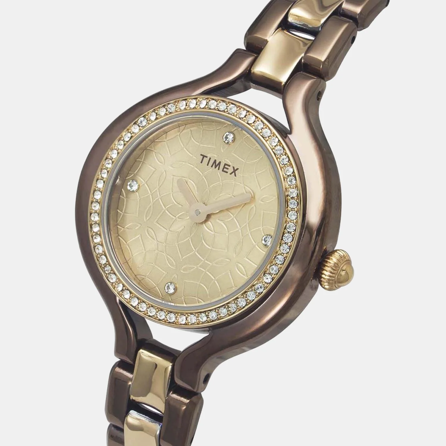 Fria Women Quartz Rose Gold Dial Analog Stainless Steel Watch TWEL14011 - Image 5