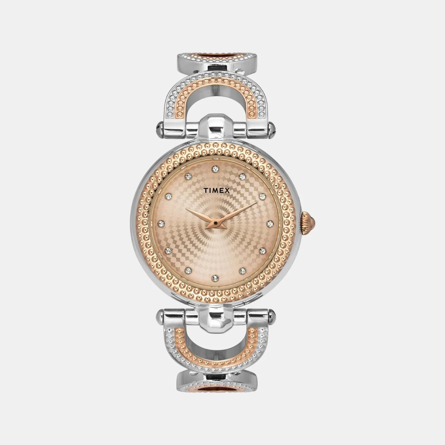 Fria Women Quartz Rose Gold Dial Analog Stainless Steel Watch TWEL14105