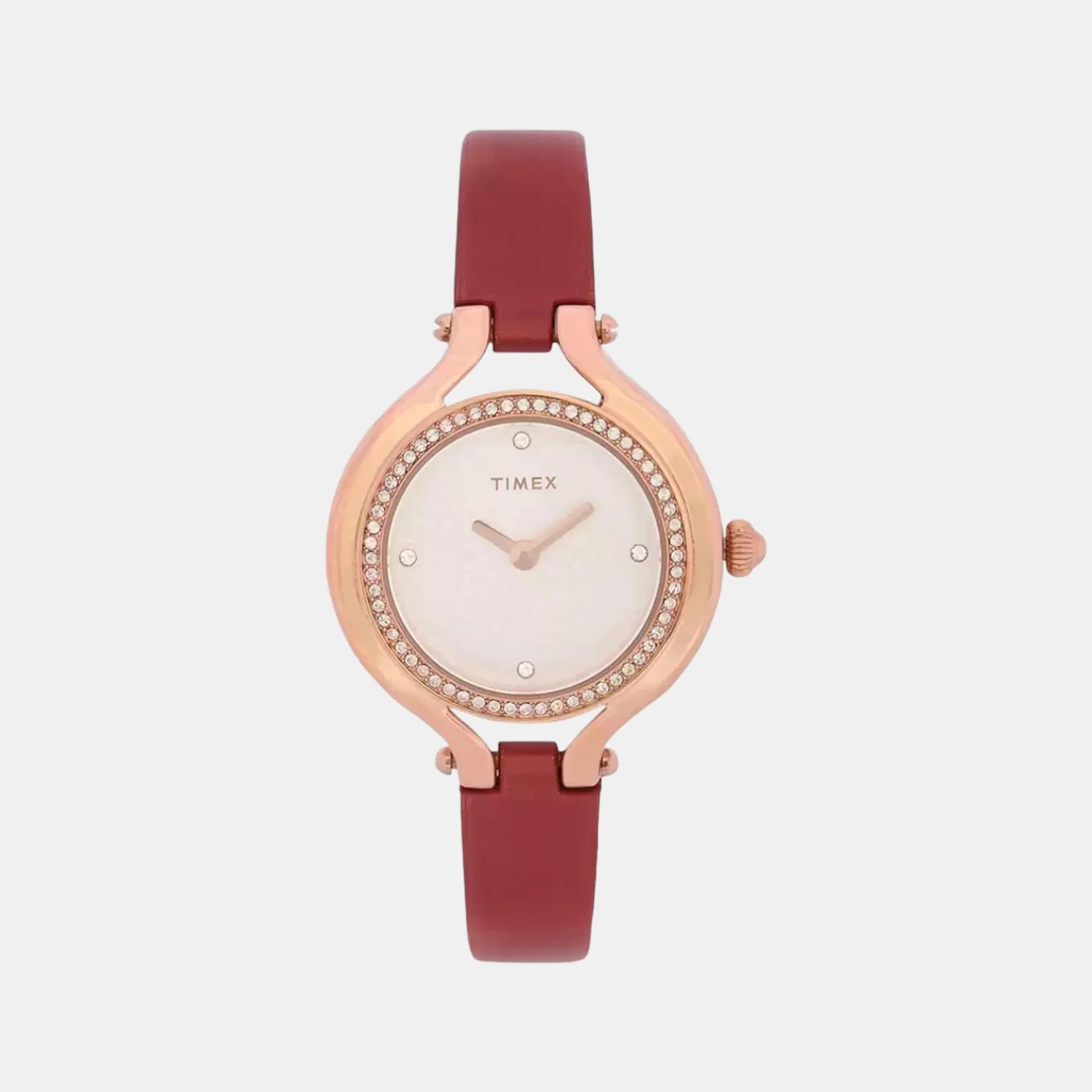 Fria Women Quartz White Dial Analog Leather Watch TWEL14001