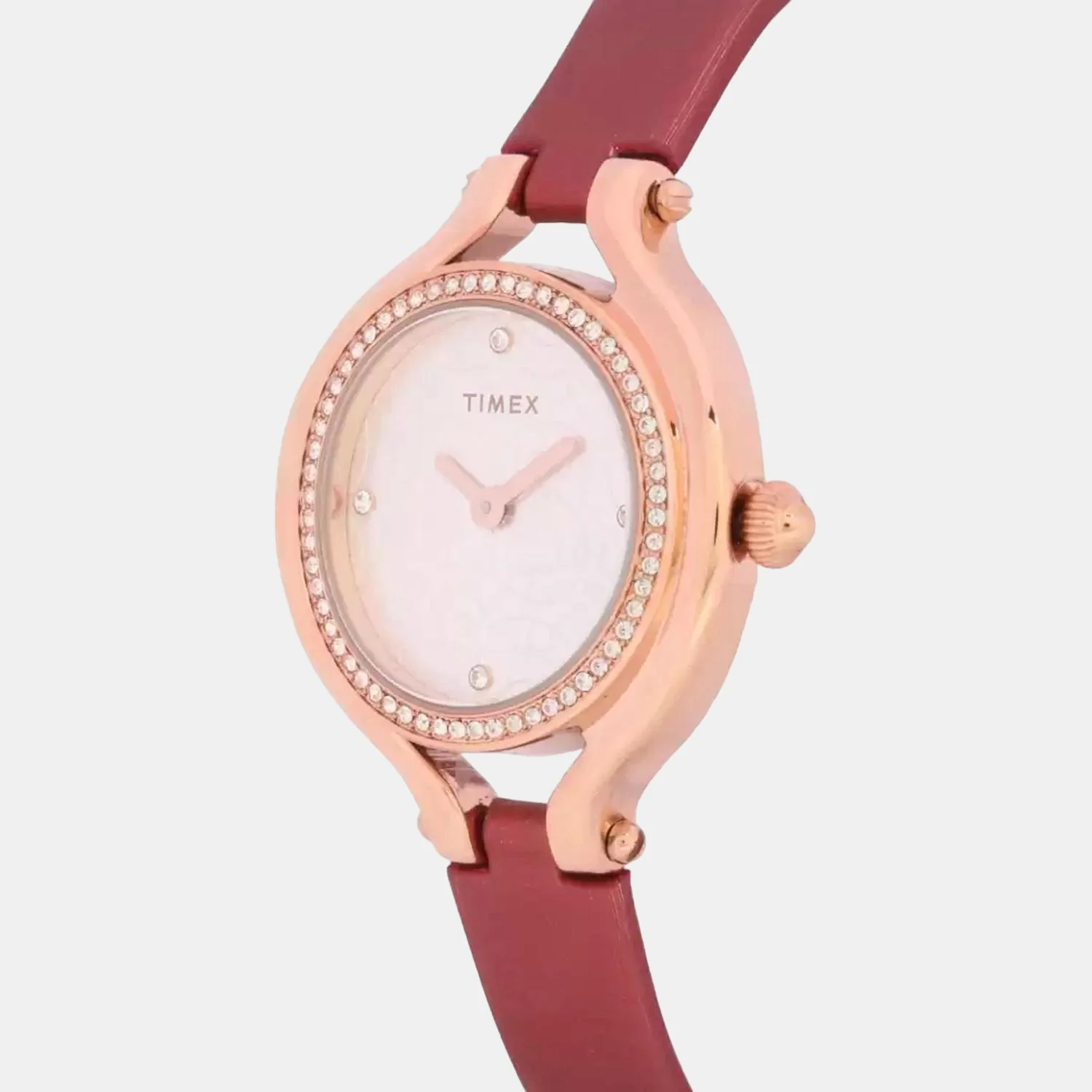Fria Women Quartz White Dial Analog Leather Watch TWEL14001 - Image 3