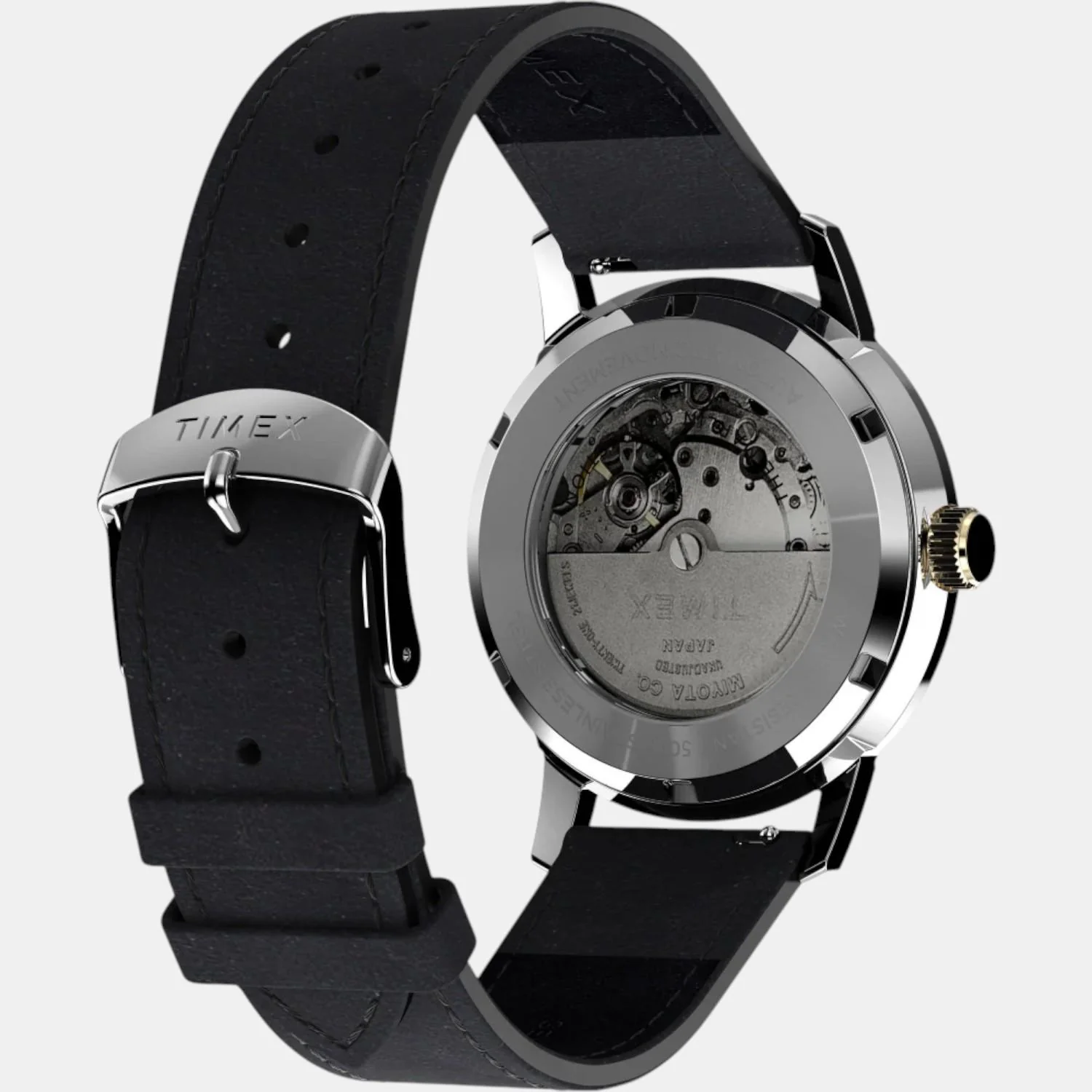 Men Automatic Black Dial Analog Leather Watch TW2W33900U9 - Image 4