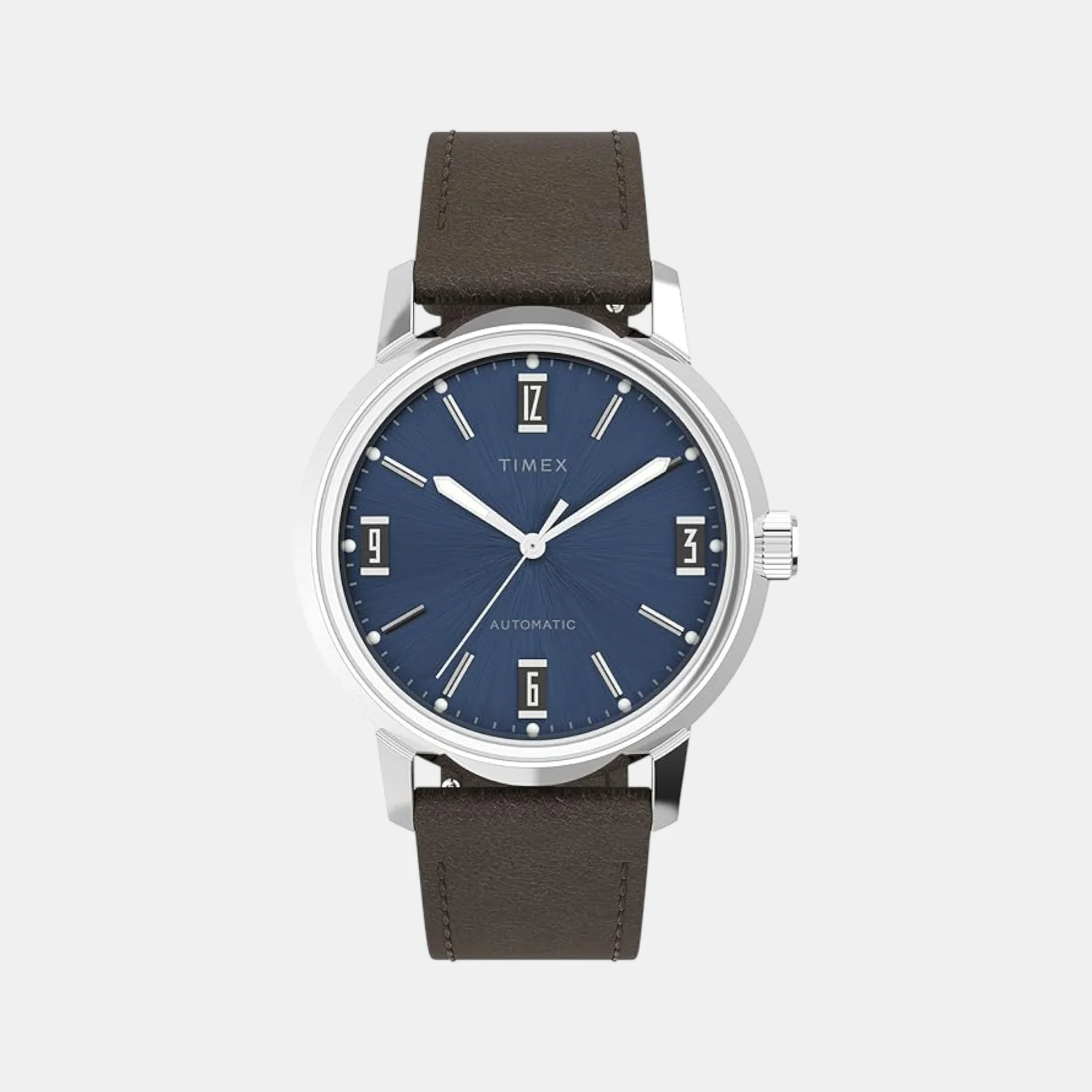 Men Automatic Blue Dial Analog Leather Watch TW2V44500U9 - Image 2